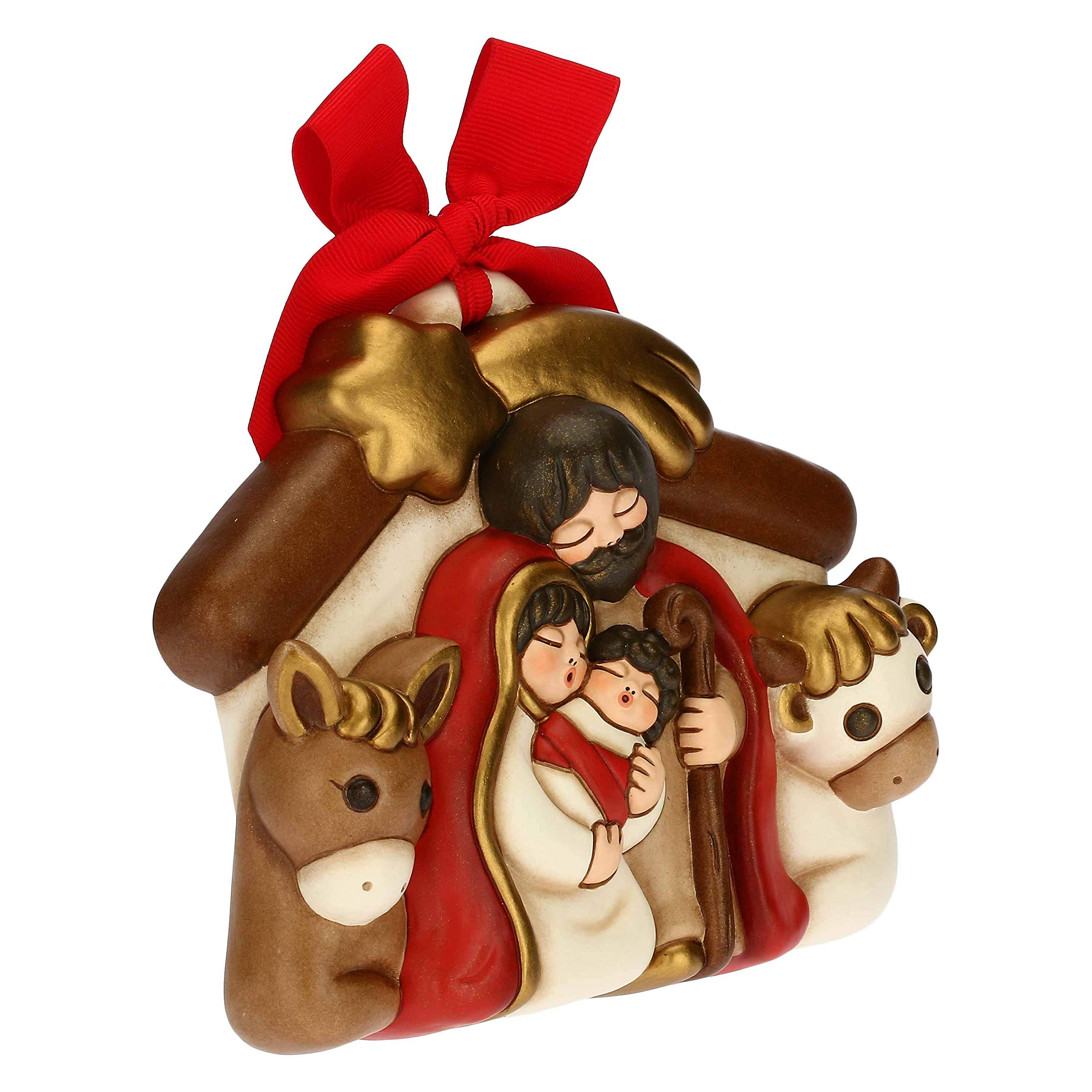 THUN - Formella con Presepe - Decorazioni Natale Casa - Formato Medio - Ceramica - 15,3 x 4 x 13 h cm