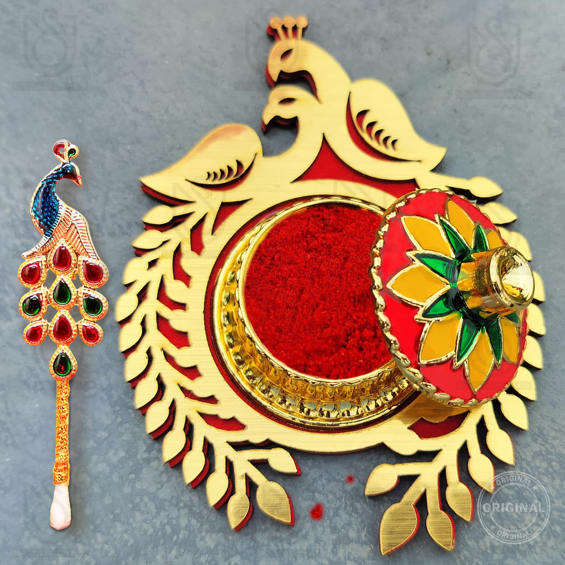 UrbanShilp Fancy Sindoor dani with Tilak Stick for wedding | Pooja Articles Gifting Sindoor Dibbi - kumkum Box with Beautiful Kundan Stick for Multi-Purpose (kumkum Box, Beautiful peacock Stick) (B0DJ13HCL2) Amazon Price History, Amazon Price Tracker