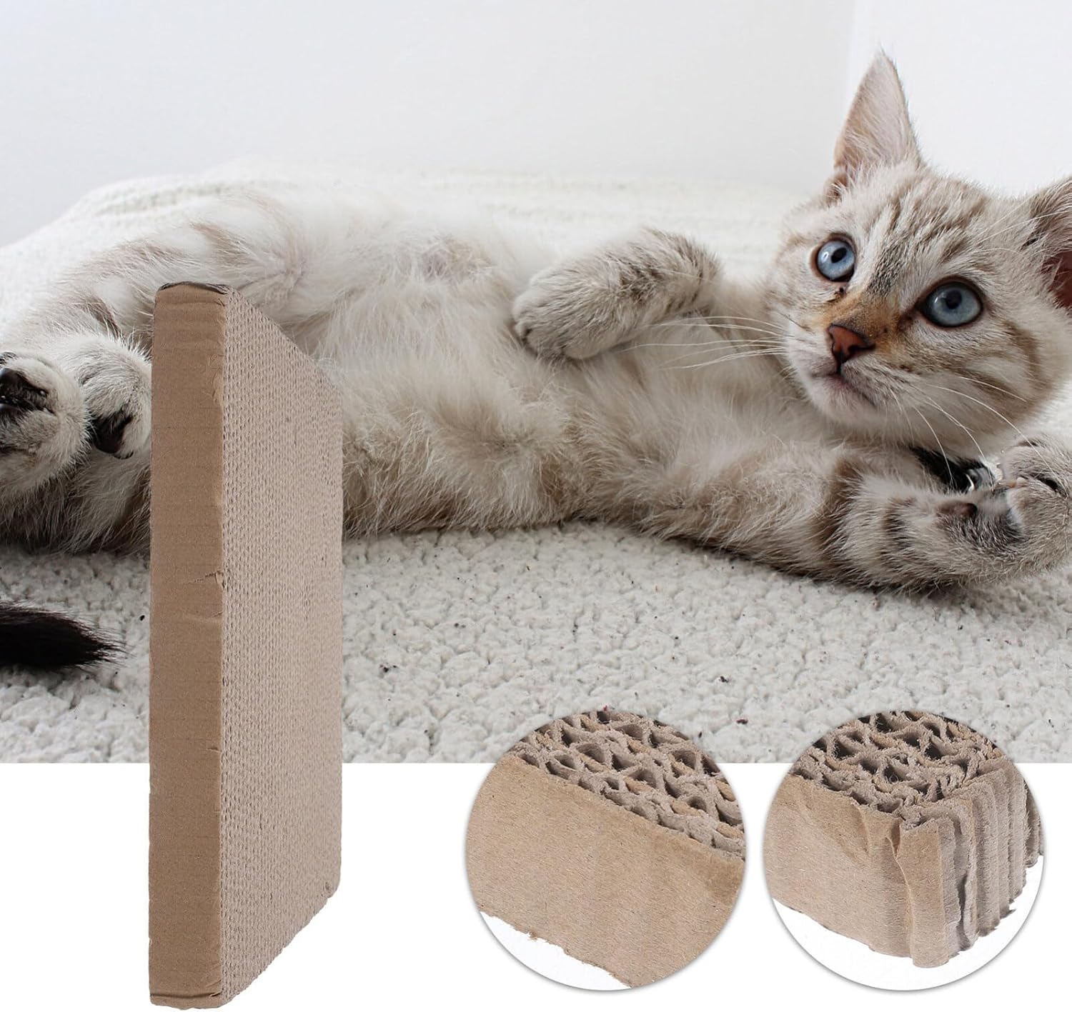 review NOLITOY Cat Scratcher Cardboard Cat Scratch Pad Replacement Protecting Furniture Cat Scratch Pad Replacement for Indoor Cats