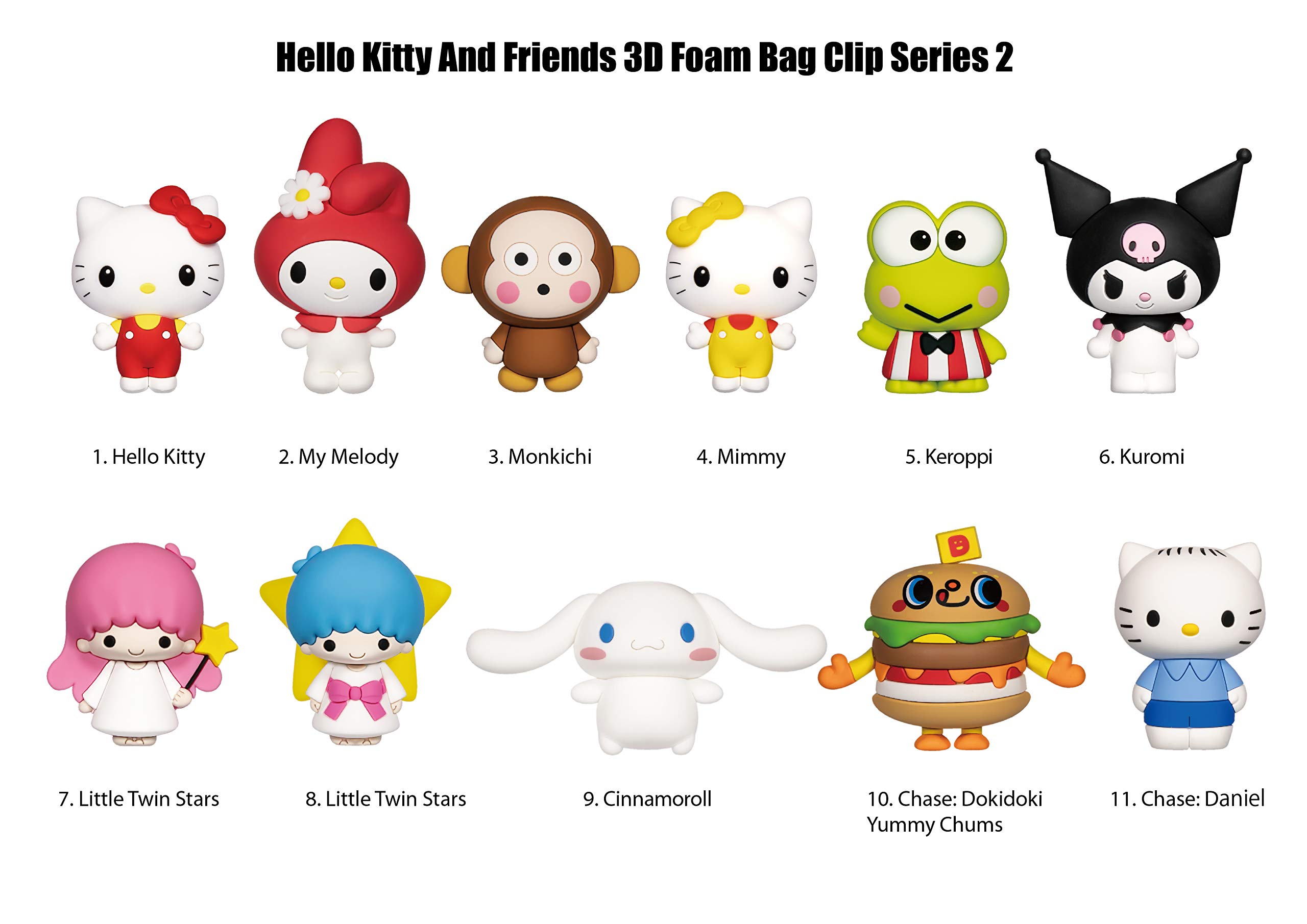 Amazon.com: Hello Kitty 3D Foam Bag Clip - Series 2 : Toys & Games