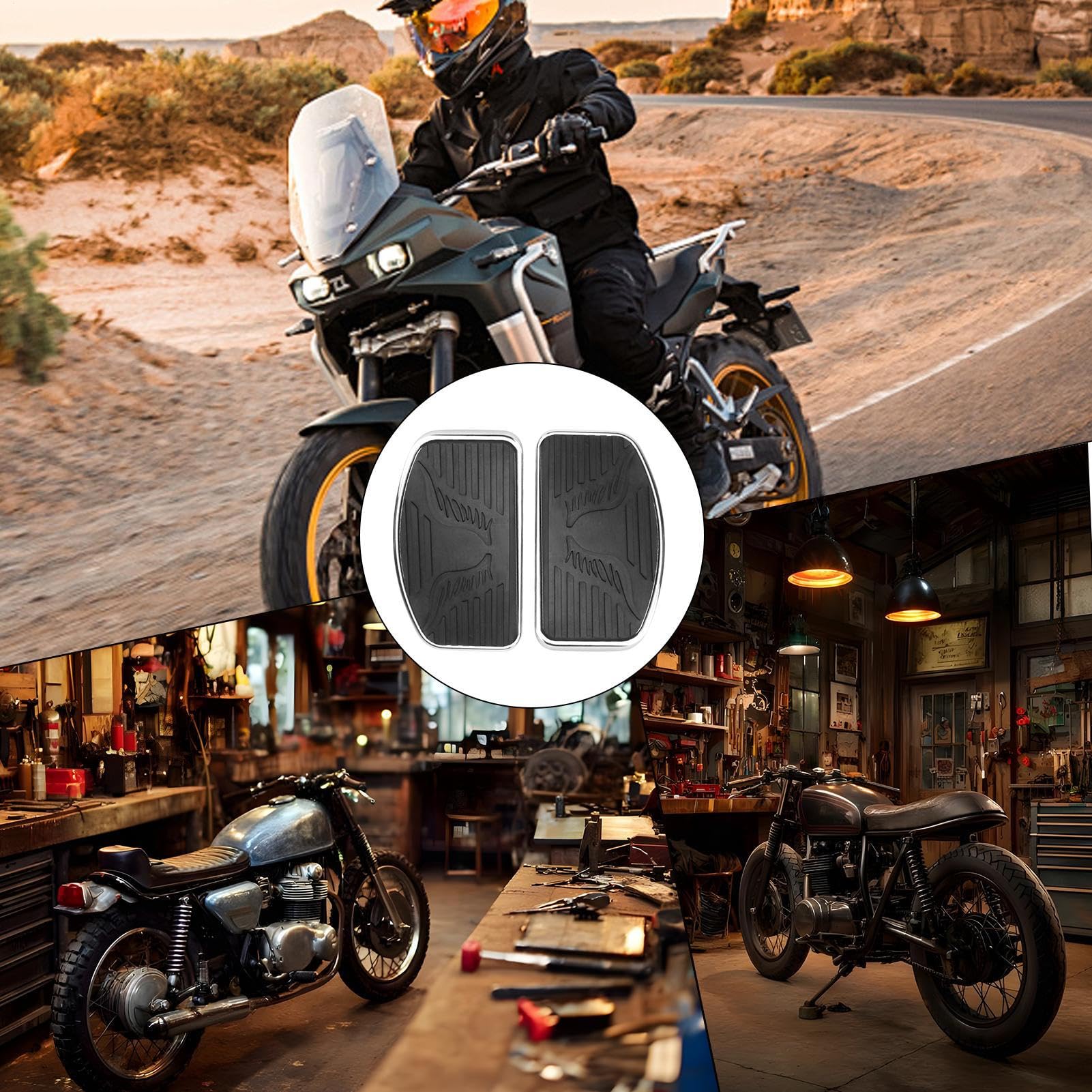 Peg Pedane per Moto Pedana Anteriore per Scooter | Appoggiapiedi Antiscivolo Aerodinamico per Viaggio Fuoristrada Touring Campeggio