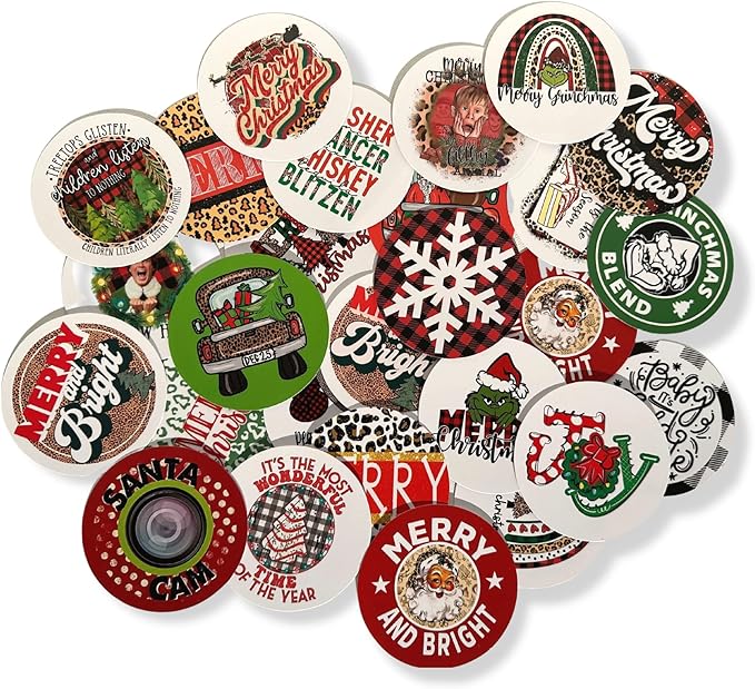 Christmas Freshie Round CardStock 3" inches 32 pk