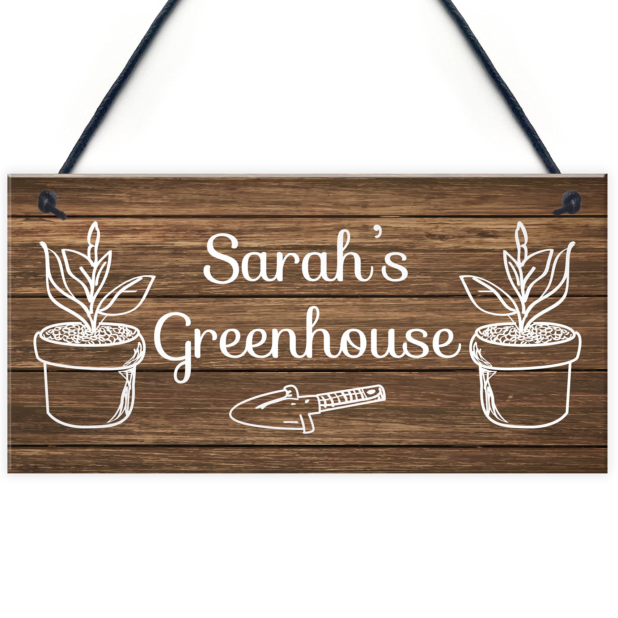 Novelty Greenhouse Sign Rustic Garden Summerhouse Sign Friend Gift For Her