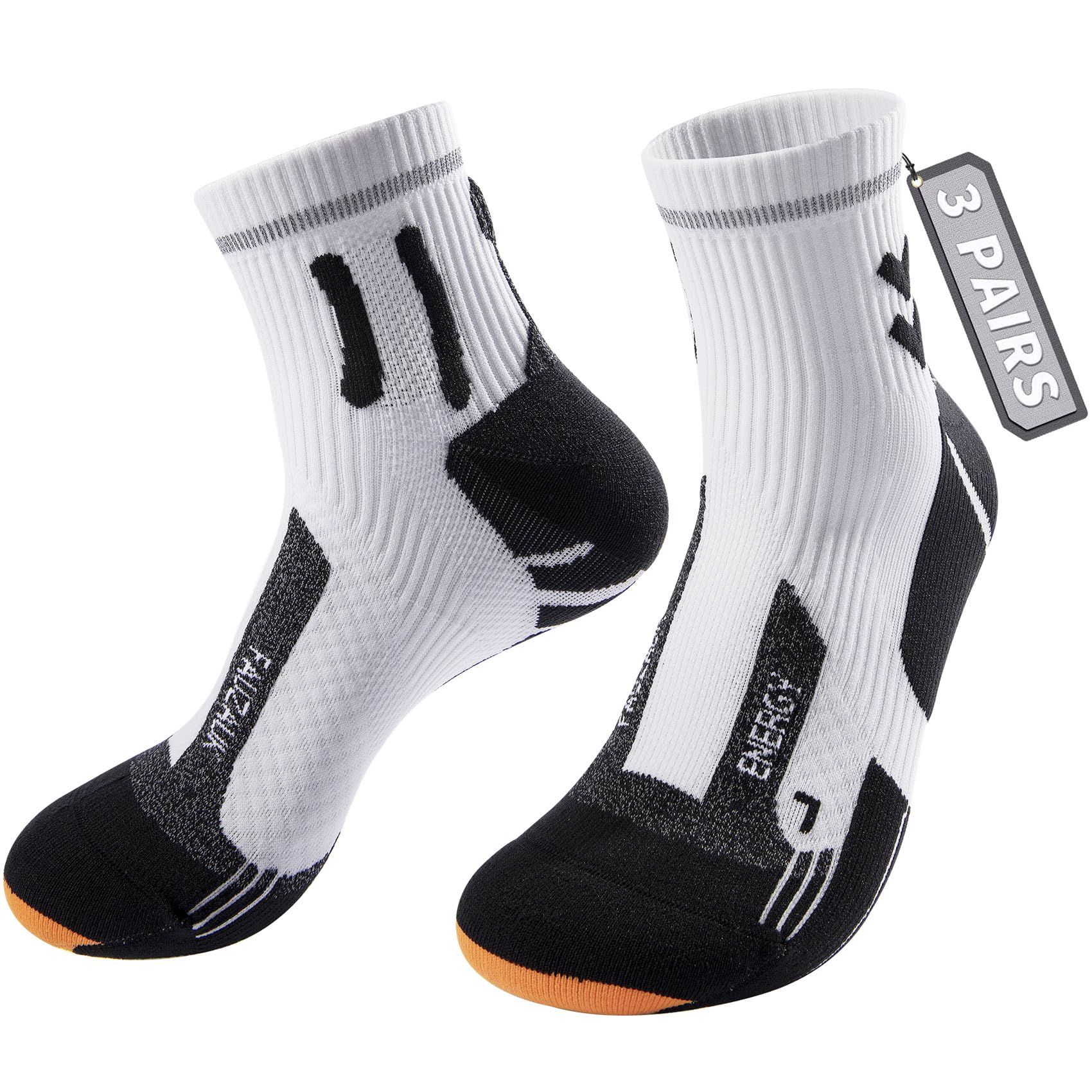 Fauzauk Laufsocken Herren Damen Wandersocken Sommer Kurze Atmungsaktive Anti-Blasen Sportsocken Kompressions Socken for Wandern Trekking Fahrrad 3 Paar