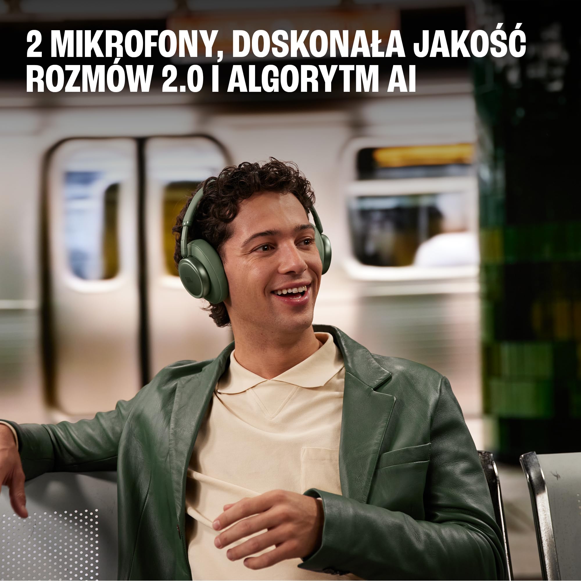 JBL Live 780NC Bezprzewodowe Słuchawki Nauszne, Czarne | Adaptacyjną Redukcją Szumów, Dźwiękiem Przestrzennym, Sterowaniem Głosowym i JBL Pure Bass