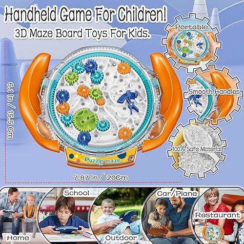 Miniatura 6 de JRD&BS WINL The Ultimate Mind Puzzles para edades de 8 a 10 años, juego de laberinto 3D, rompecabezas rompecabezas para niños, adolescentes y