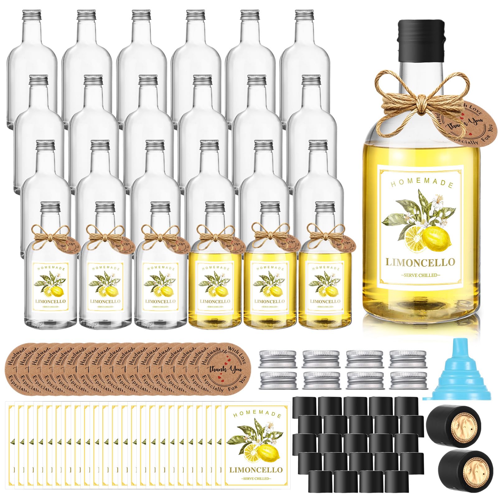 Amazon.com: Baderke 24 Set Christmas Plastic Limoncello Bottles 16