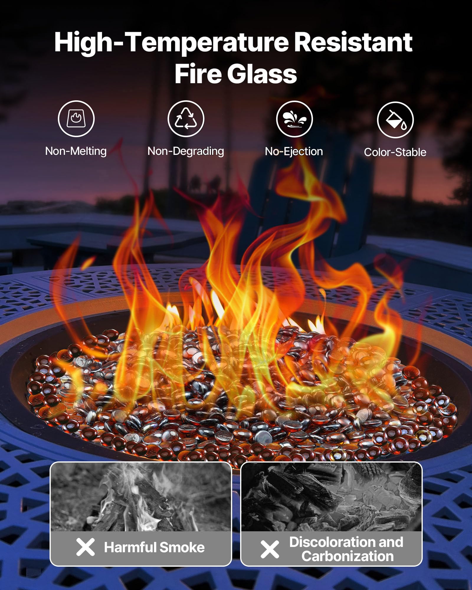 VEVOR Fire Glass - Sparkle Your Fire Pit! -3
