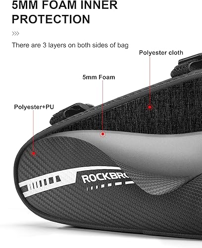 Miniatura 3 de Bolsa triangular para bicicleta, bolsa de almacenamiento de bicicleta, bolsa de marco de bicicleta, bolsa para bicicleta de carretera, accesorios de