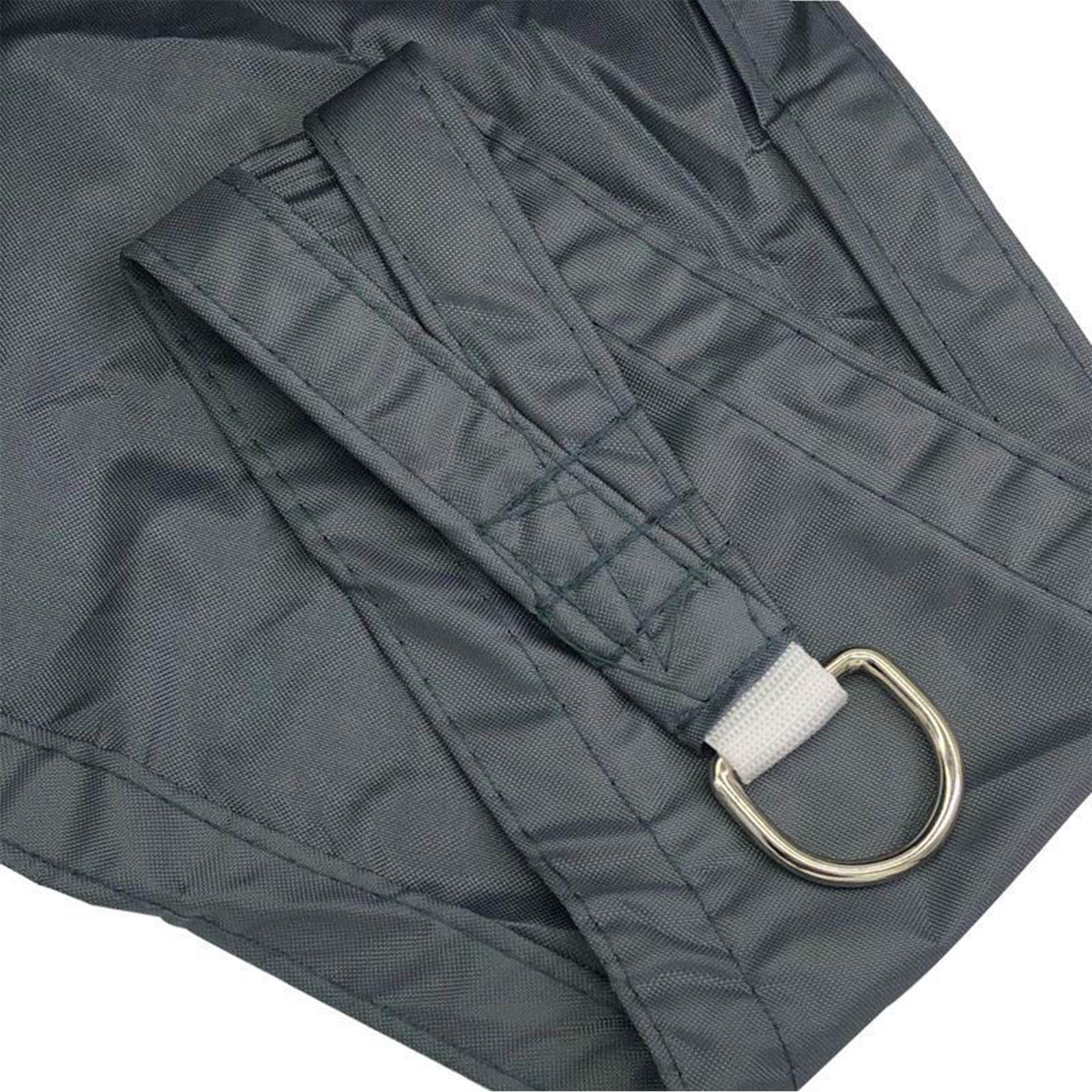 Voile d'ombrage ImperméAble Triangulaire équilatéral 5x5x5m, Toile Pergola 95% de Protection Anti-UV, avec Corde, pour Patio/Terrasse/Jardin/Extérieur/Piscine/Camping/Fête - Gris foncé