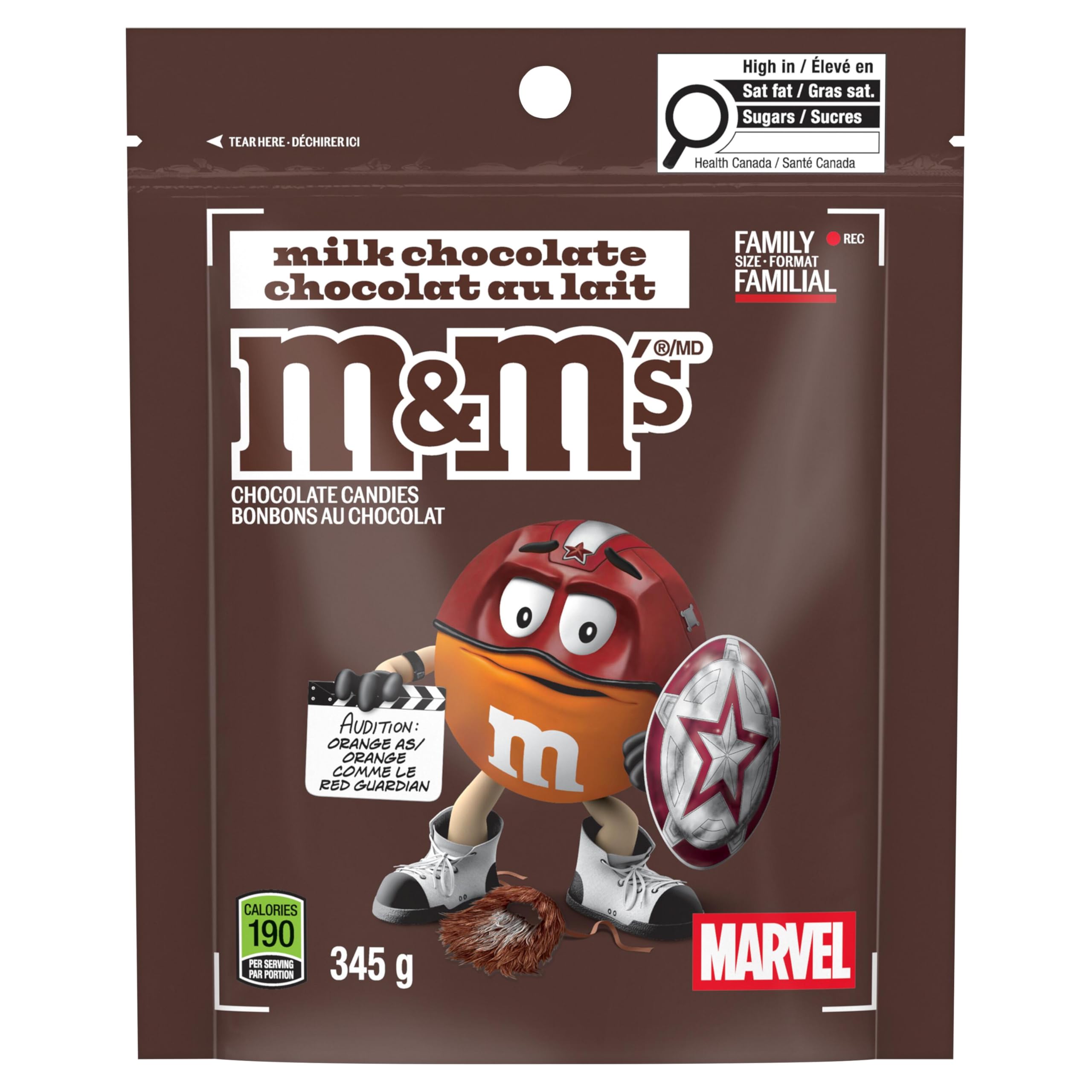 M&M's Milk Chocolate Candies in Colorful Shell Family Size