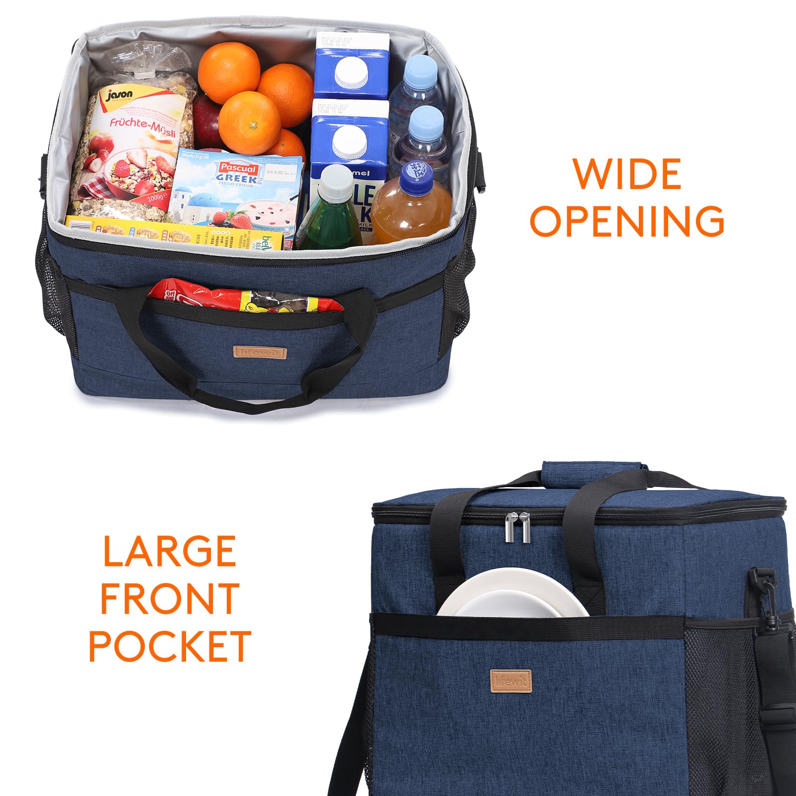 Lifewit Borsa Termica Porta Pranzo Borsa Frigo Isoterma per Alimenti Mantenere Caldo o Freddo per PIC-nic/All'aperto/Barbecue/Campeggio/Eventi Sportivi