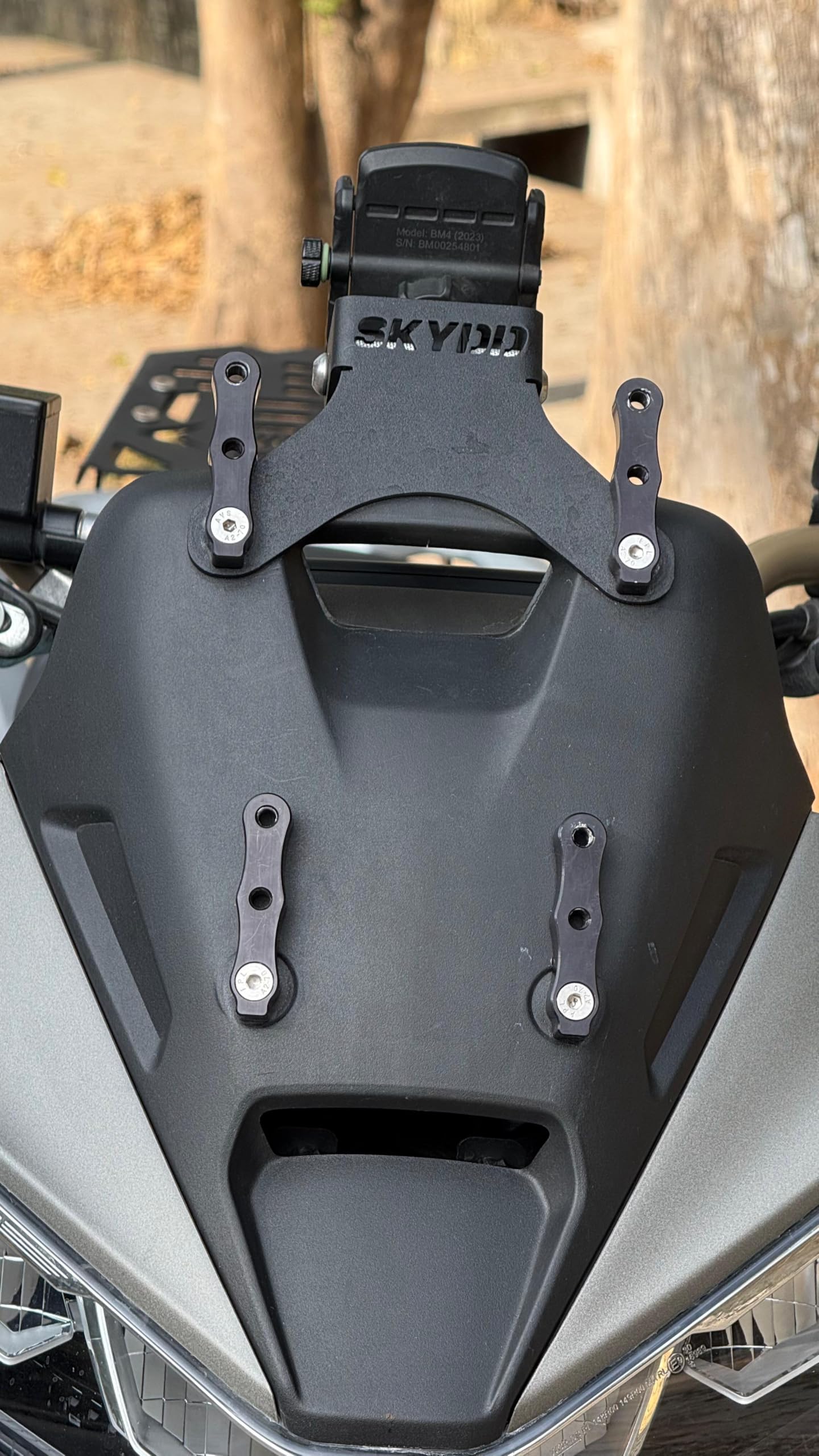 Visor Extender for TVS RTX 300 | Windshield Lift for TVS RTX 300 | for TVS RTX 300 | SKYDD (Steel)-image-17