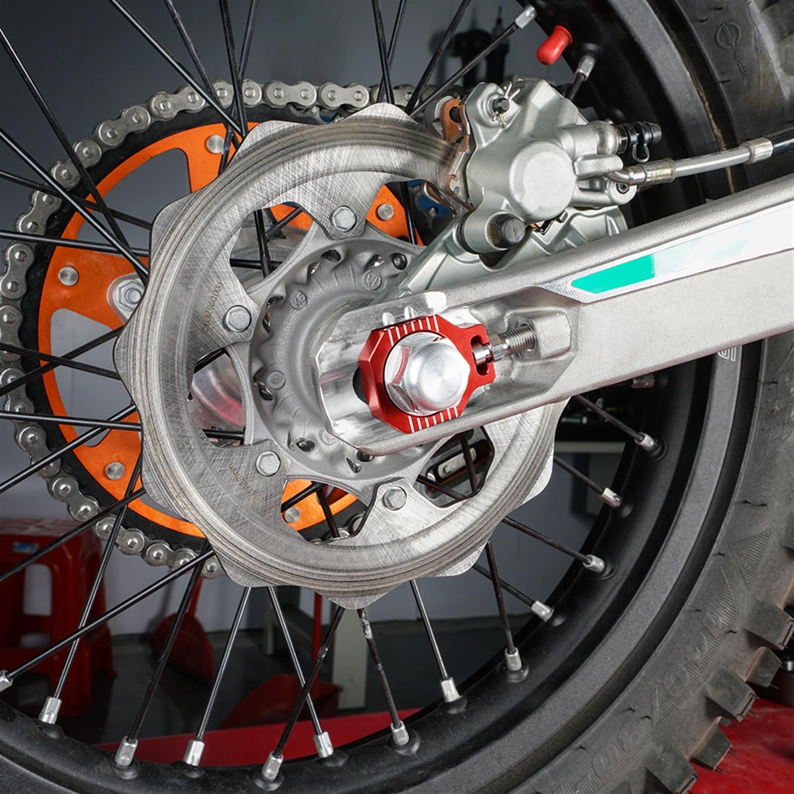 modifizierte Teile Motocross Hinterachse Blöcke Kettenspanner Kompatibel Mit Gas Für Gas EC 125-300 150 200 250 250F 350F 450F ECF 250 350 450 EC300 2021 2022 2023(3)