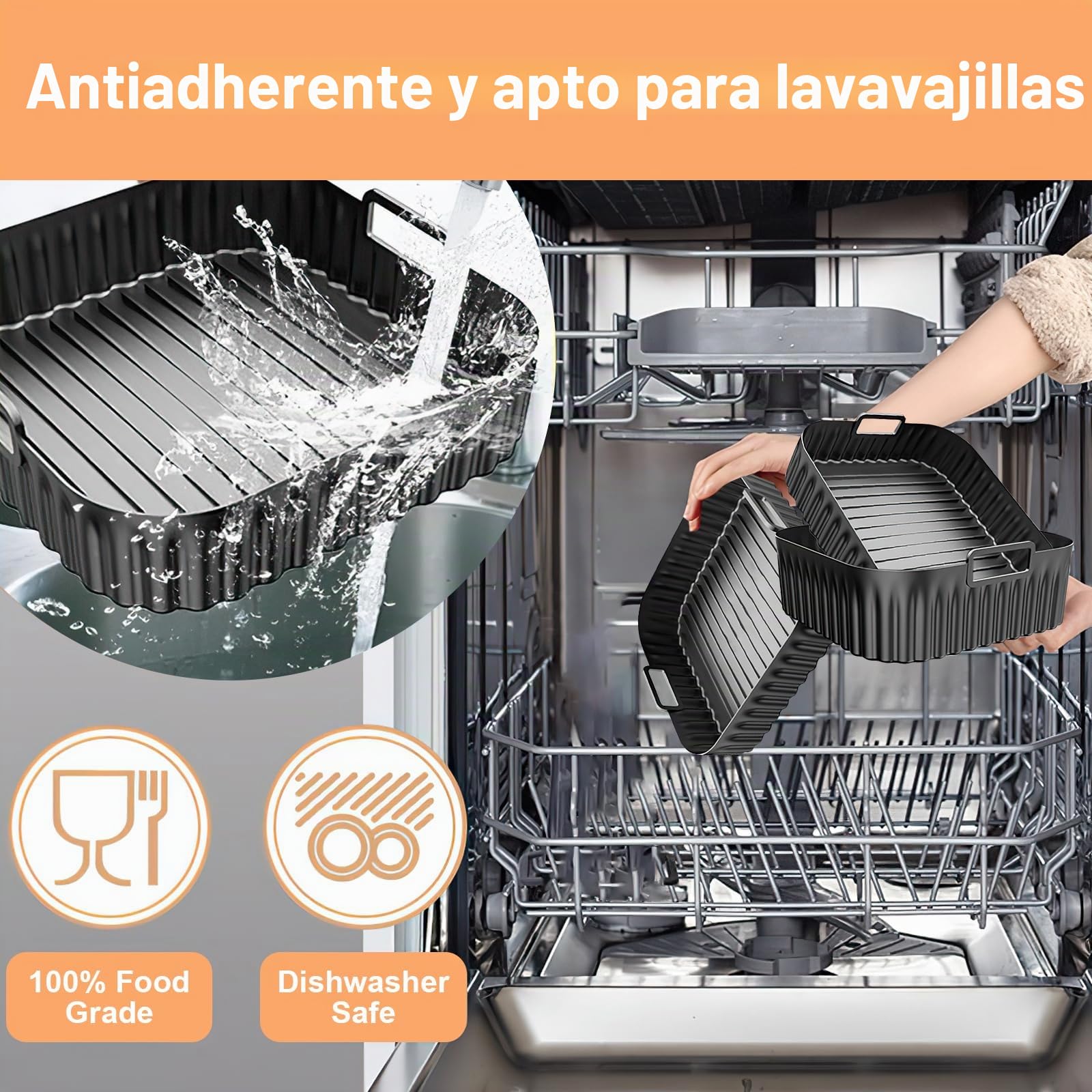 Accesorios para Cosori Turbo Tower/Pro/Smart Freidora de Aire Caliente, 16 Piezas de Accesorios para Freidora de Aire Caliente 6,5 l/4,3 l, Accesorio de Silicona para Freidora de Doble Pila