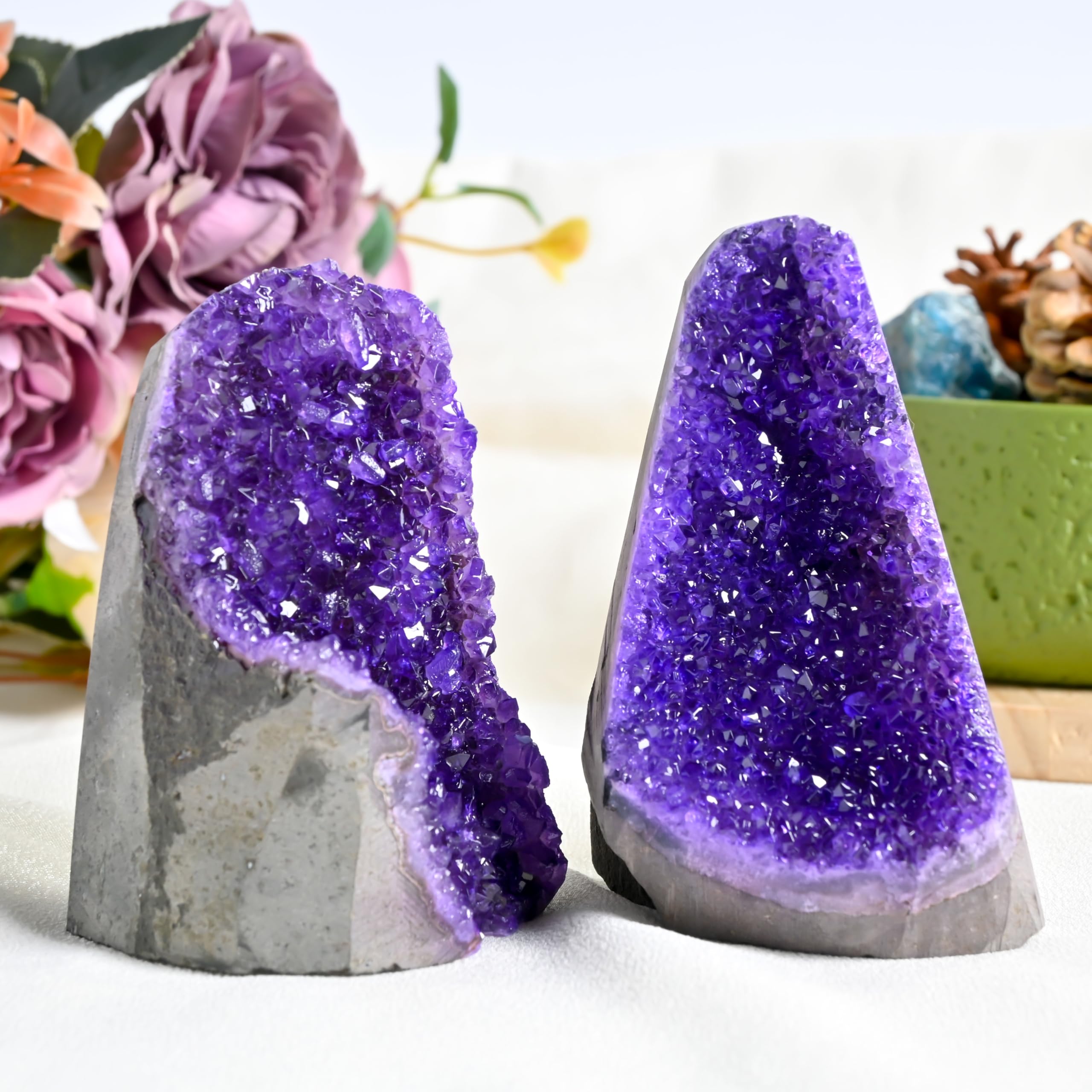 Purple Geode Cluster 300-400g (0.66-0.88lb) 5-10cm – CrystalHola Spiritual Crystal, Home & Office Decor, Cathedral