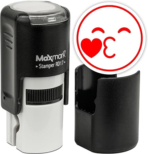 Miniatura 49 de MaxMark Sello Emoji Redondo Autoentintado - Corazón - Tinta Púrpura