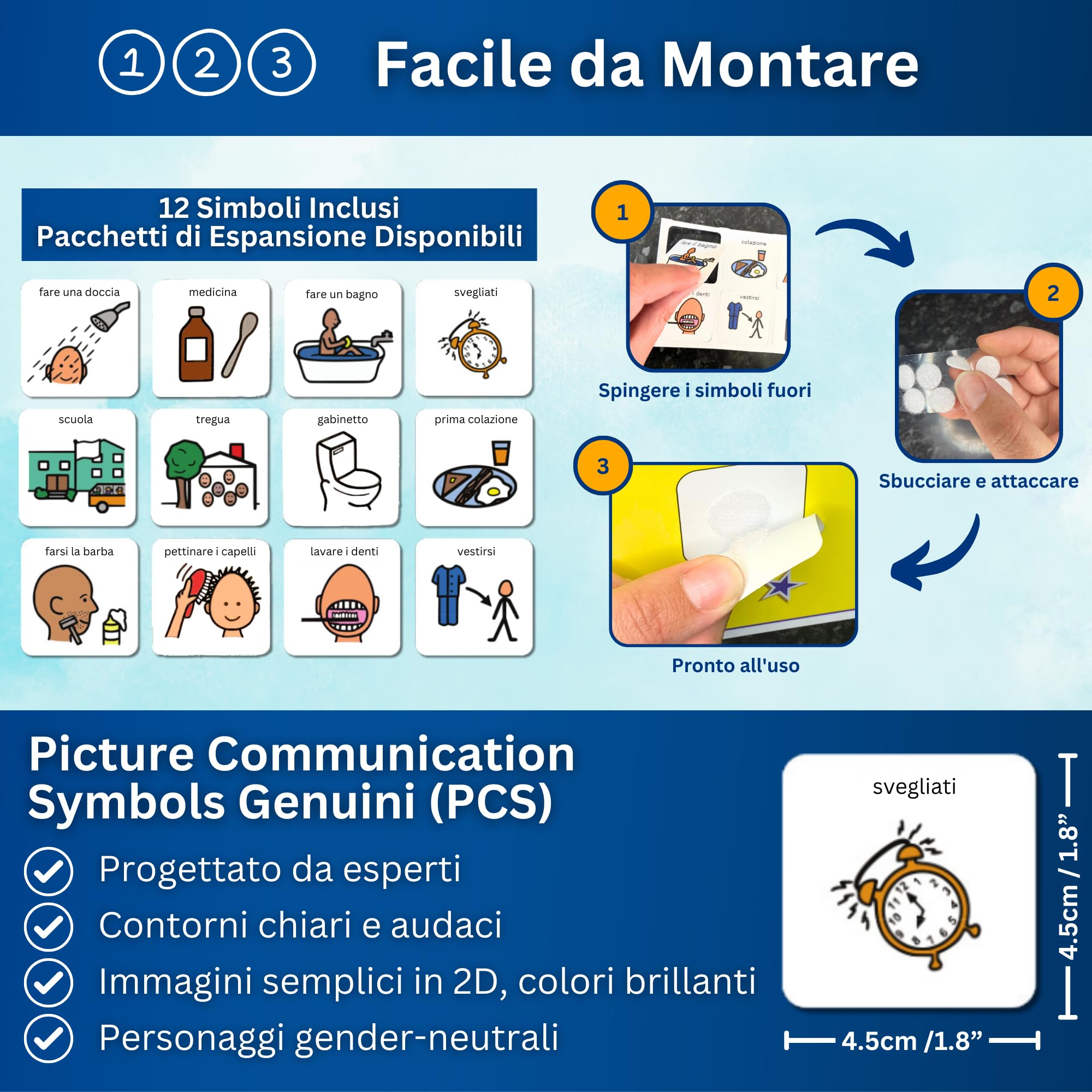 Autism Supplies and Developments Routine Mattutina Agenda Visiva Bambini Autismo – 12 Flashcards - Italiano – CAA Giochi Montessori e Educativi – Ludattica - Regali per Autistici