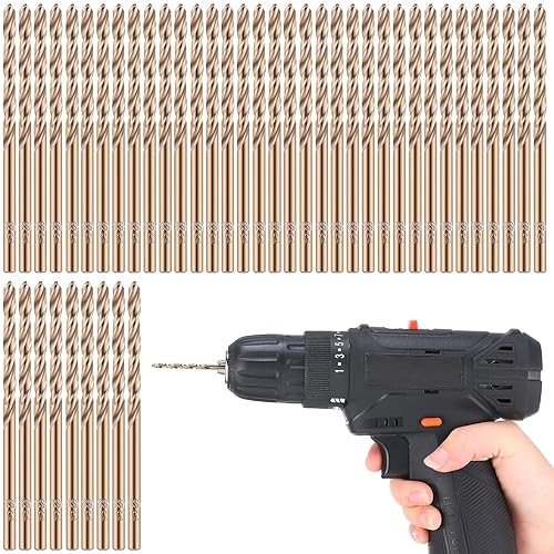 Juego de brocas de cobalto M35 de acero de alta velocidad para metal endurecido, acero inoxidable, hierro fundido, carpintería, plástico (80 piezas,