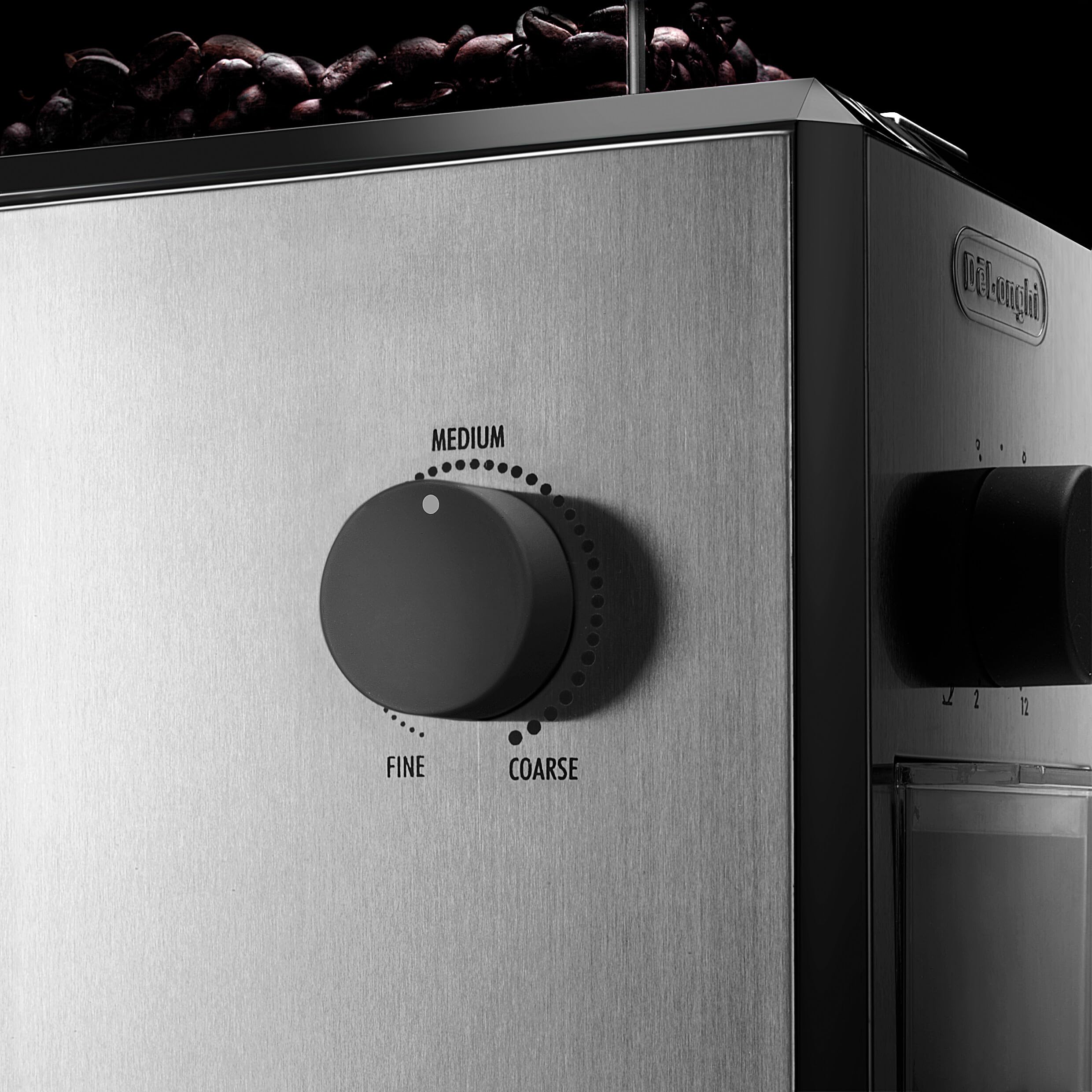 Moulin à café professionnel De'Longhi KG89 KG 89 pouvant contenir jusqu'à 12 tasses, boîtier en plastique, argent, 110 watts, 220V