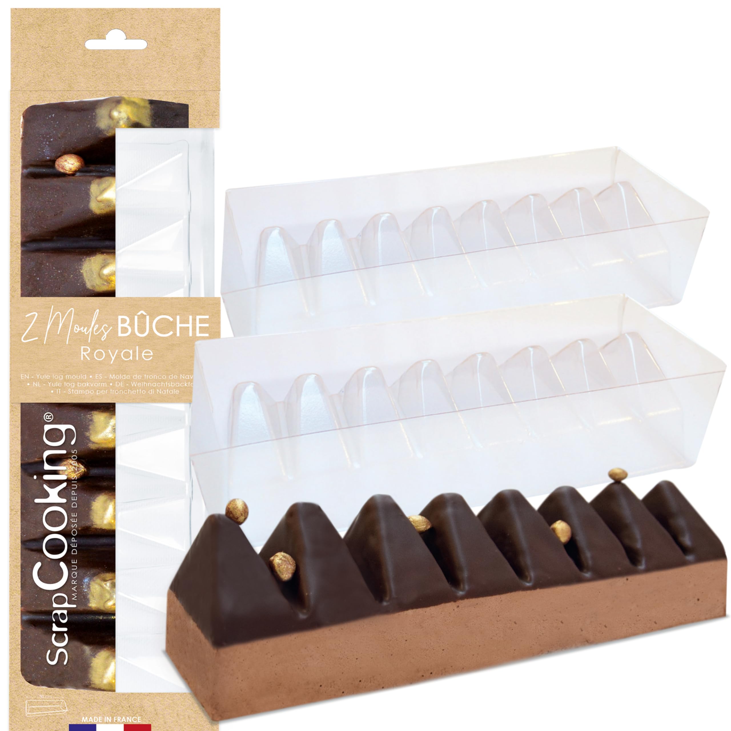 ScrapCooking 2 Log Moulds Recycled PET 1963