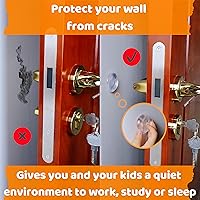 Vista 2 de Tope de puerta más fuerte (6 unidades, 1.97 pulgadas), protector de pared de goma transparente, autoadhesivo, pomo de pared, protector