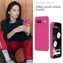 YATWIN Silicone Back Case for Google Pixel 8A, Soft-Touch Phone Back Cover for Google Pixel 8A - Magenta gallery image