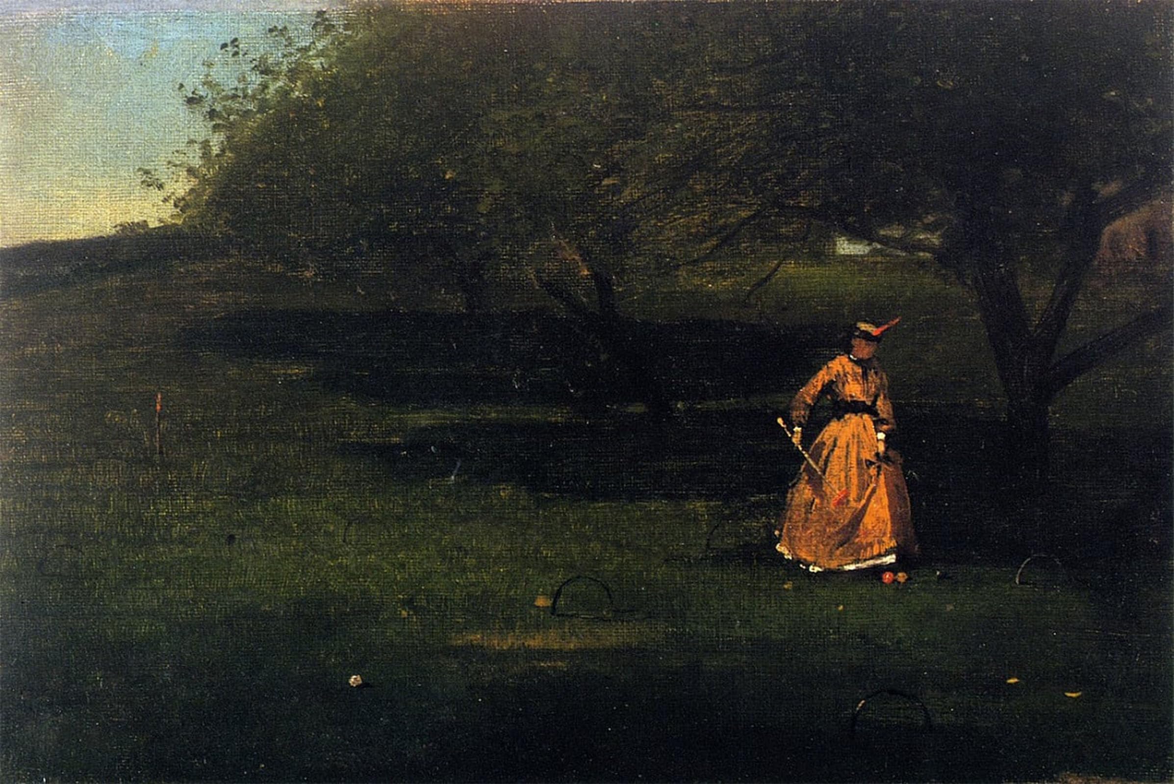 ARTXLXXBN Famous Painting Art Wall Decor Abstract Art Picture Croquet Player by Winslow Homer Animal Pictures for Home Decor 60x90cm