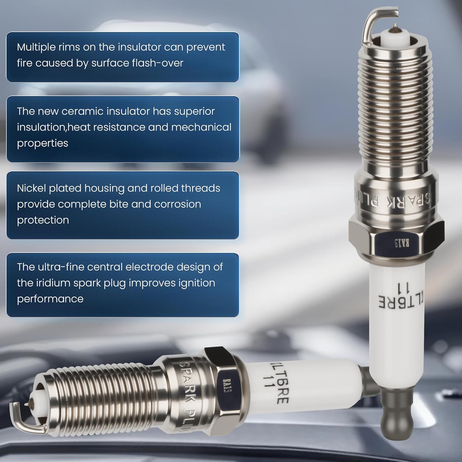 Pack 6 Ignition Coil with 6 Iridium Spark Plug 2010 2012 2013 2014 2015 2016 for Buick for Chevy for Cadillac Malibu Allure Enclave ATS CTS SRX STS Camaro Impala Terrain 3.6 V6 for UF569 12618542