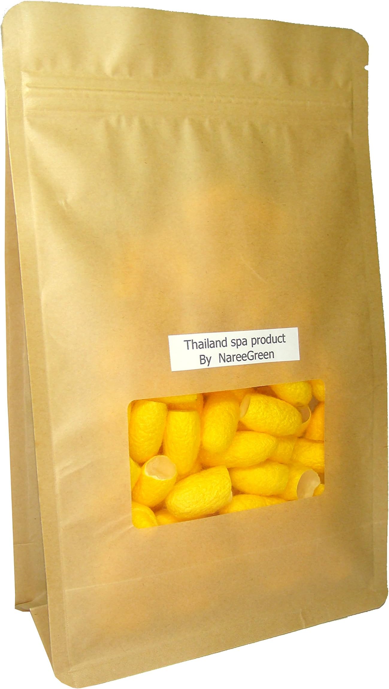 NareeGreen 100 Pcs. Organic Natural Yellow Silk Cocoon Balls Facial Skin Care Scrub Beauty& Healthy skin care/remove whitening/facial cleanser Balls