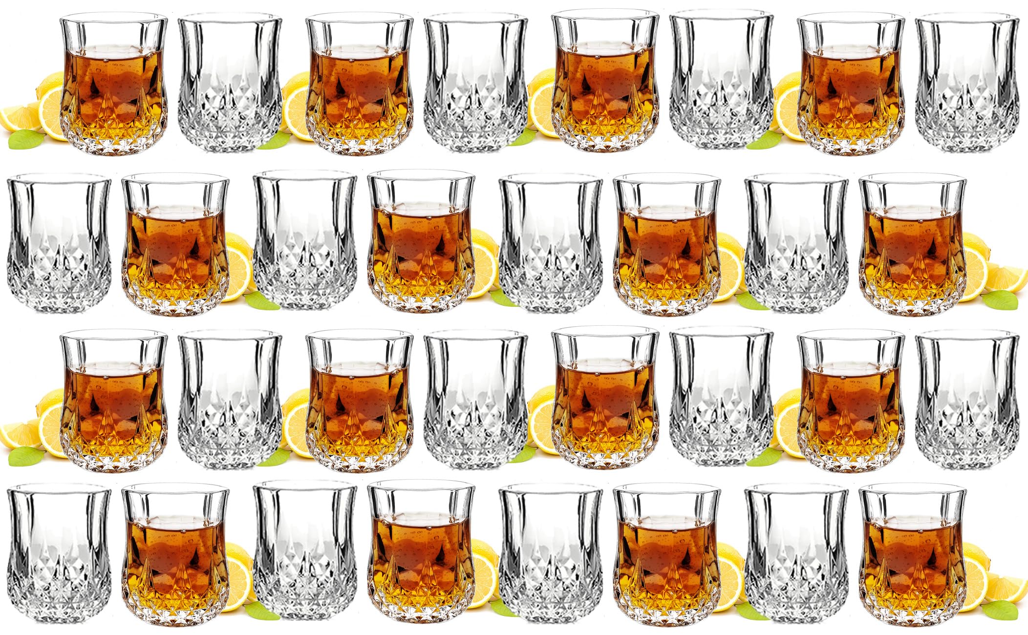 1.7 OZ Crystal Shot Glasses Set, Heavy Base Cordial Glasses | Tequila Glasses (32)