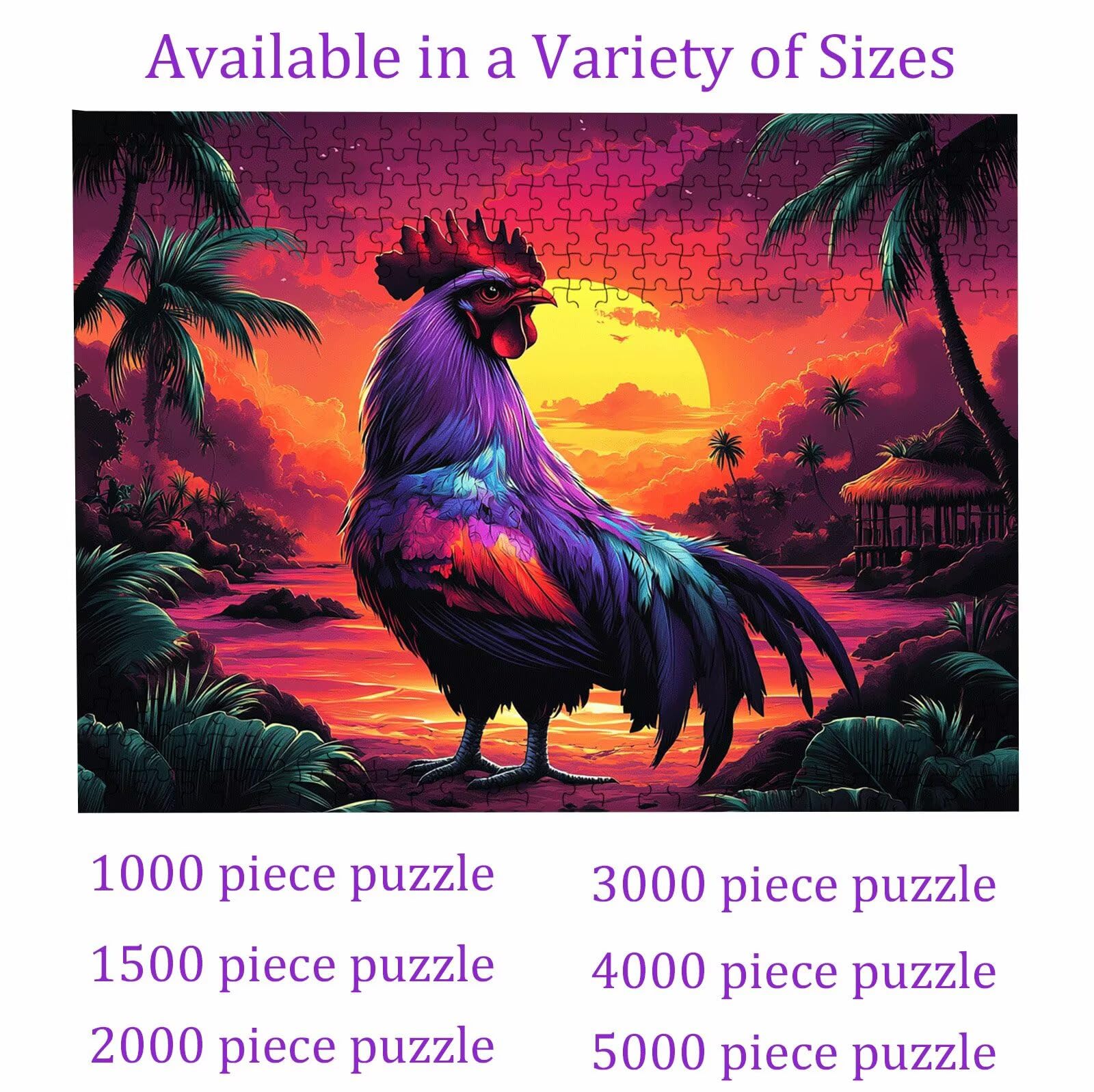 Puzzles Luna Gallo | Puzzle 1500 Piezas XL 87x57 cm | Rompecabezas Madera Desafiante para Adultos | con Exquisita Caja de Embalaje | para Decorar Toda La Familia | Rompecabezas Adultos W3H-455