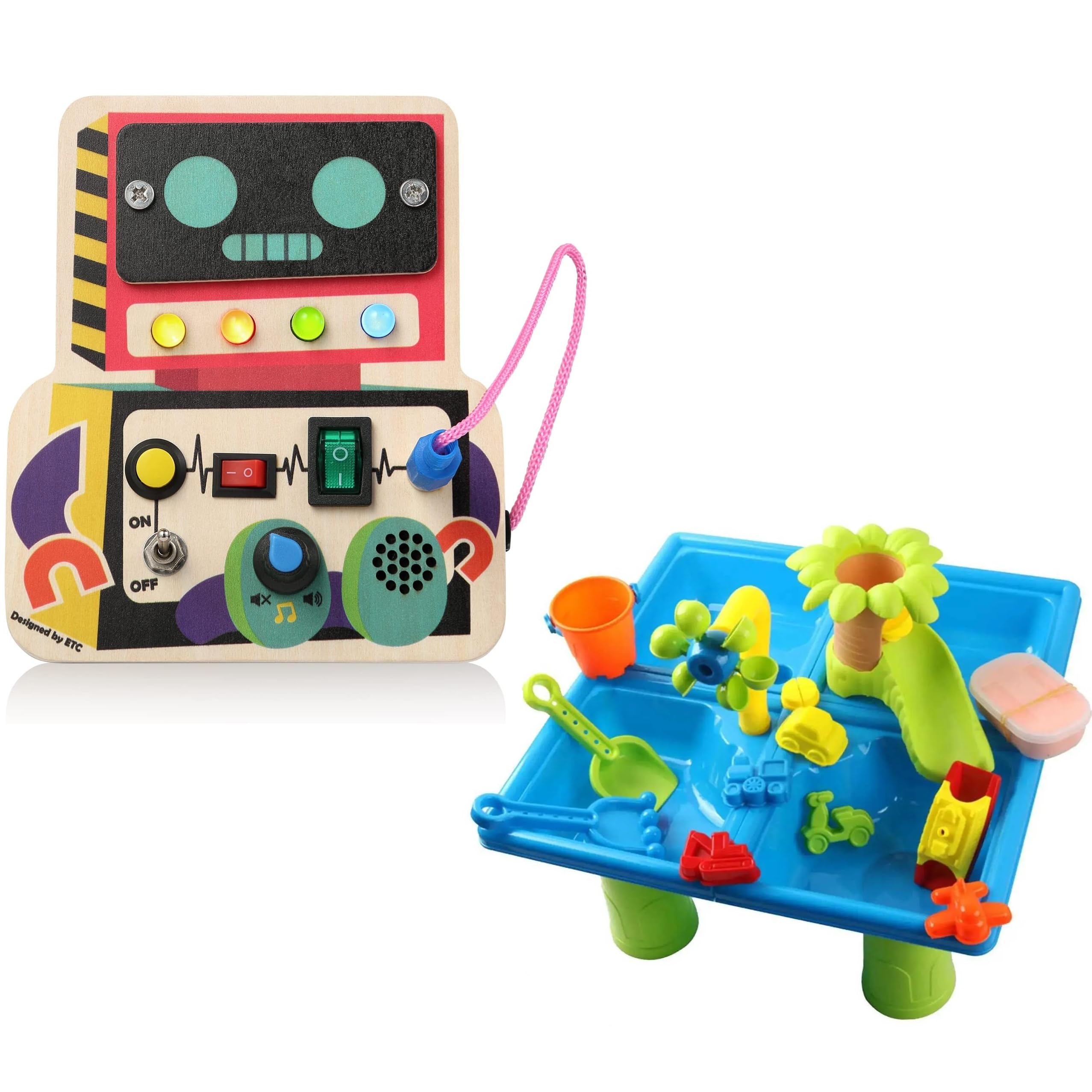 CozyBomb Sensory Busy Water Table Board Toddler Toys