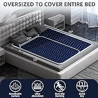 Vista 4 de Ultra-Absorbent Extra Large Washable Waterproof Bed Pads 60"X80" Reusable, Leakproof Incontinence Bed Pads for Adults, Babies & Pets , Waterproof