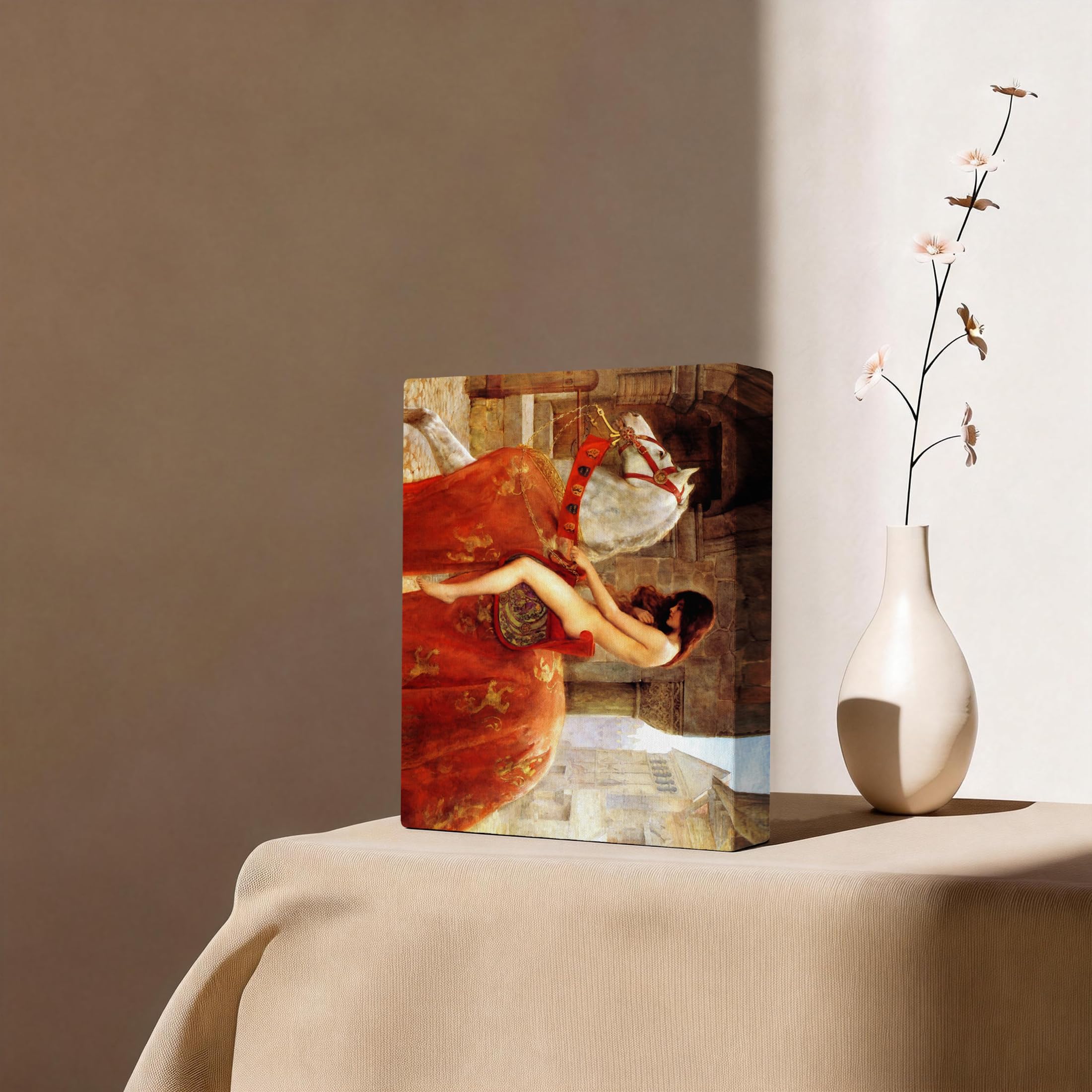 Amazon.co.jp: キャンバスアート 壁装飾用キャンバス絵画 Lady Godiva