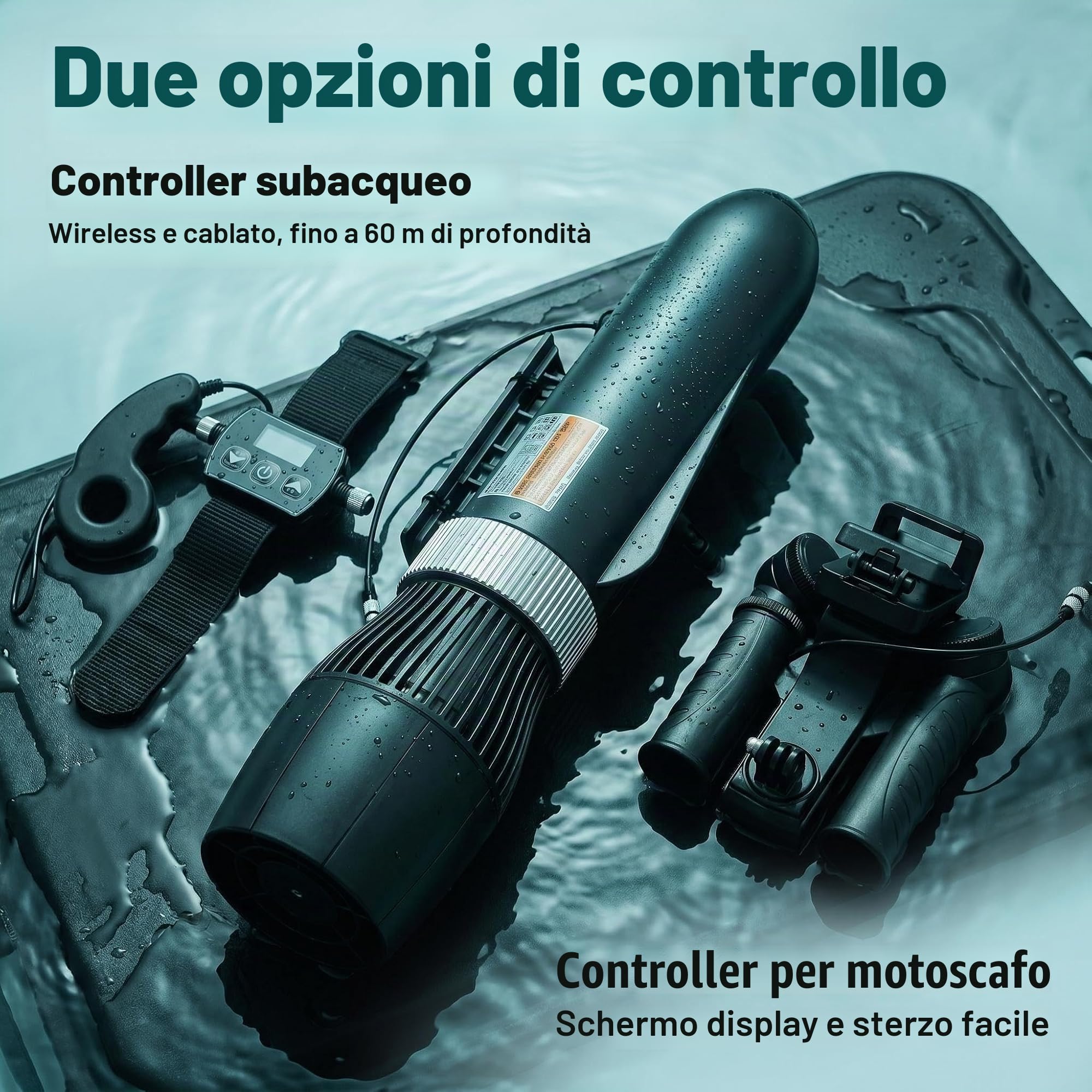 Camolech Motore subacqueo del SUP del propulsore del propulsore marino subacqueo del motorino 160mins di 700W Jetski per il mare della piscina