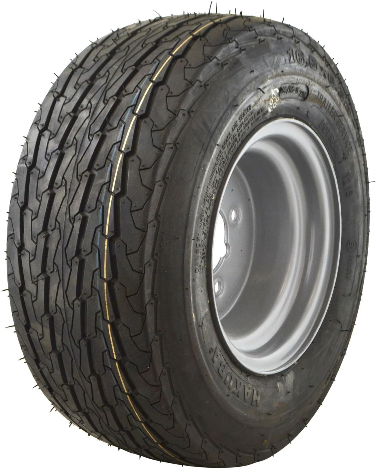 AB Tools 16.5/6.50-8 Trailer Tyre Wheel Rim 4" PCD 6PLY 4 Stud 73M TRSP27