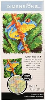 Dimensions Arts and Crafts Frog Latch Hook Kit, 12''L x 12''H