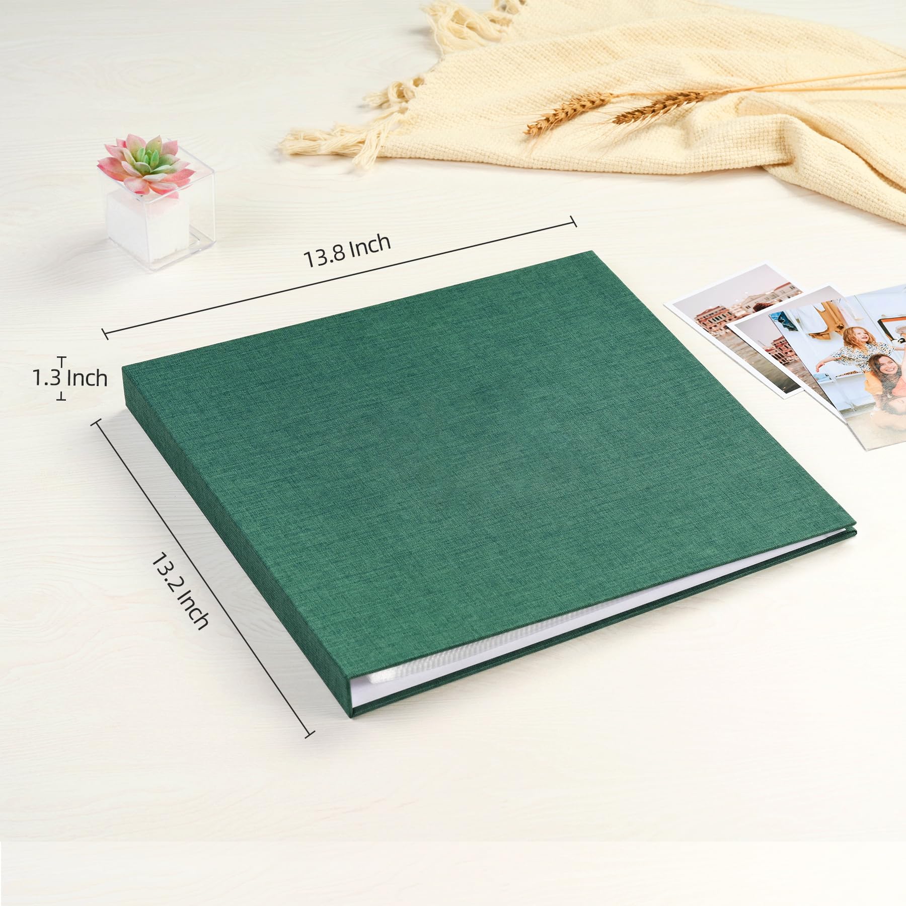Mublalbum 30,5 x 30,5 cm, album fotografico a 3 anelli, 40 pagine, verde