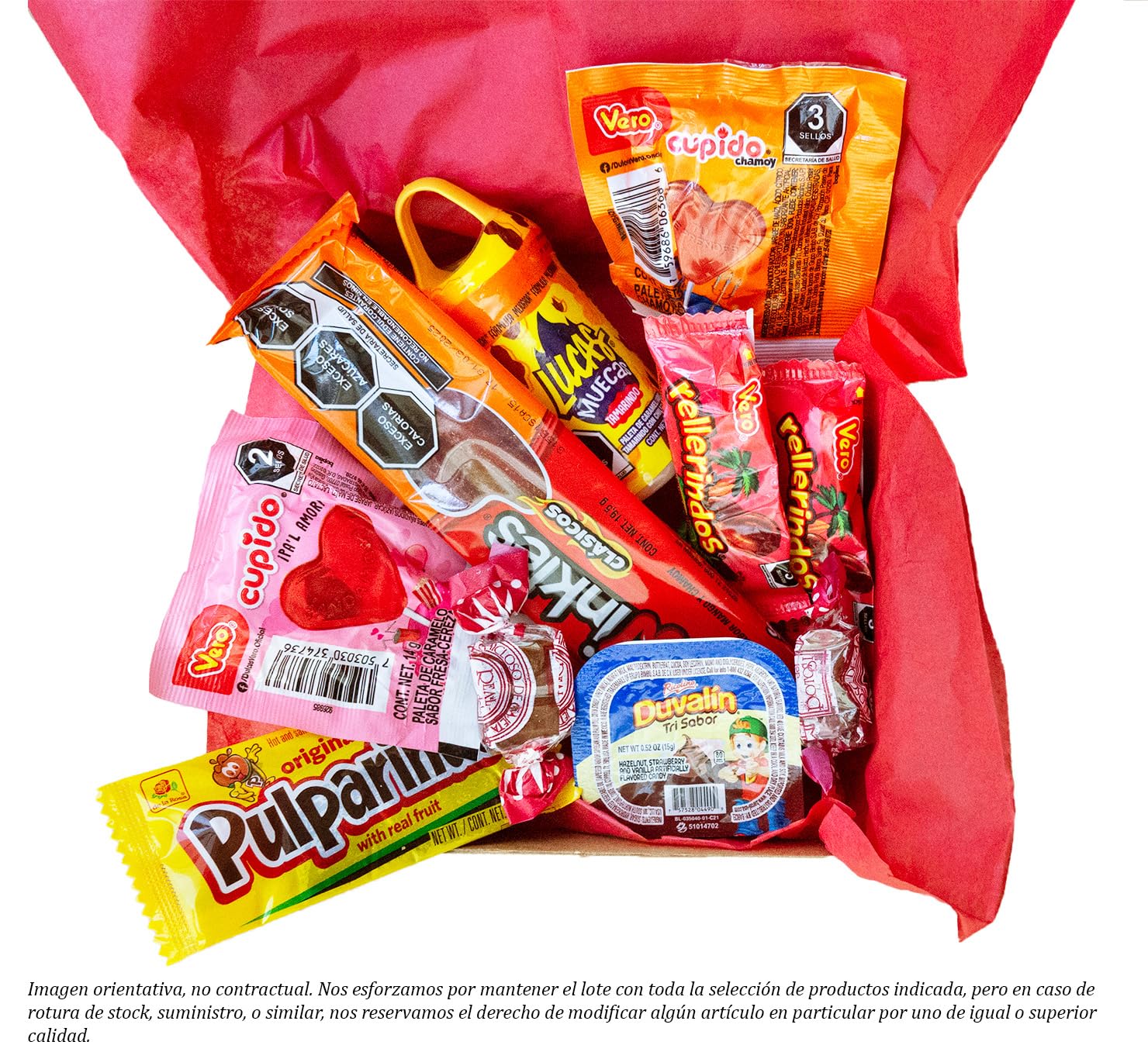 TLT FOODS Lotto Dolci Messicani – Confezione Varietà di Caramelle Piccanti da Regalare, Mix Assortito di Dolci e Caramelle, Candy Box Snack Messico, Chamoy, Pelon Pelo Rico, Pulparindo, Tamarindo (S)