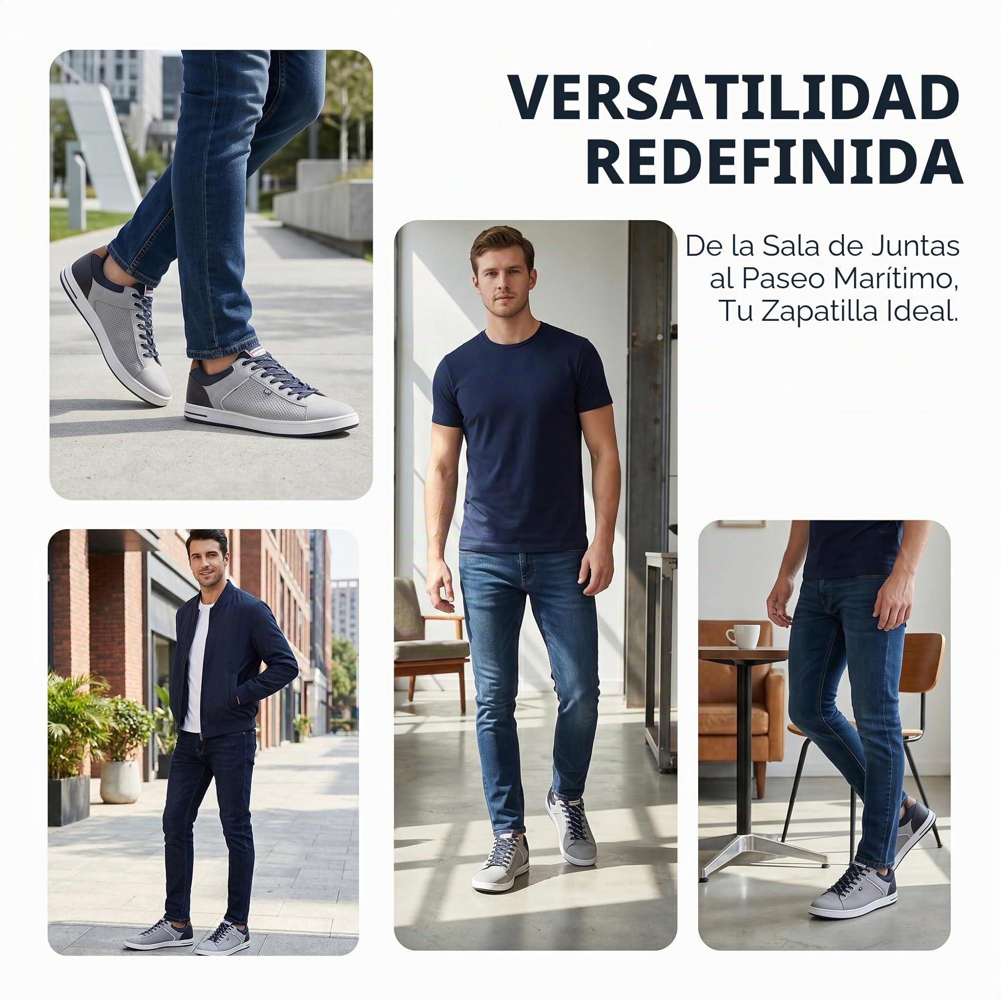 ARRIGO BELLO Zapatos Hombre Vestir Casual Zapatillas Deportivas Running Sneakers Corriendo Transpirable Tamaño 41-46