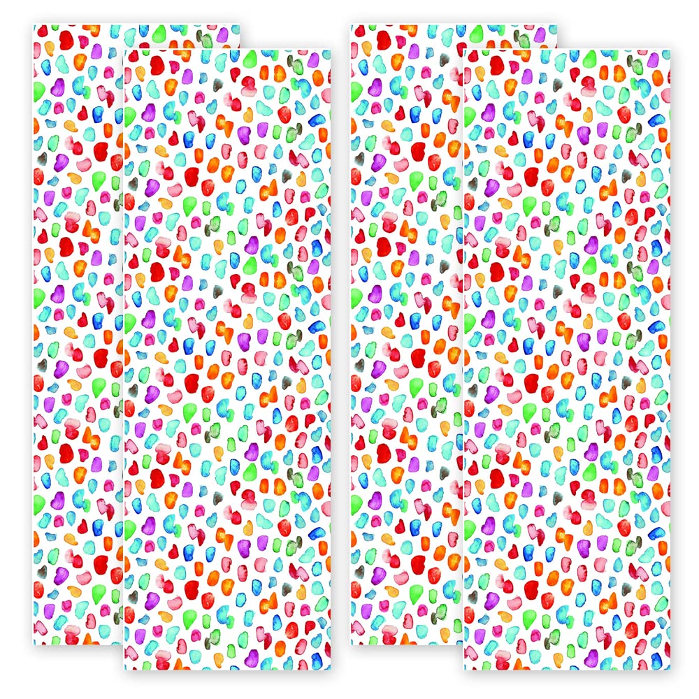 APPLIANCE ART Deluxe School Locker Magnetic Wallpaper | Decorative | Magnetic Vinyl for Instant Update | Trimmable | Easy Install, Remove & Reuse | Set of 4 Sheets | Watercolor Gems