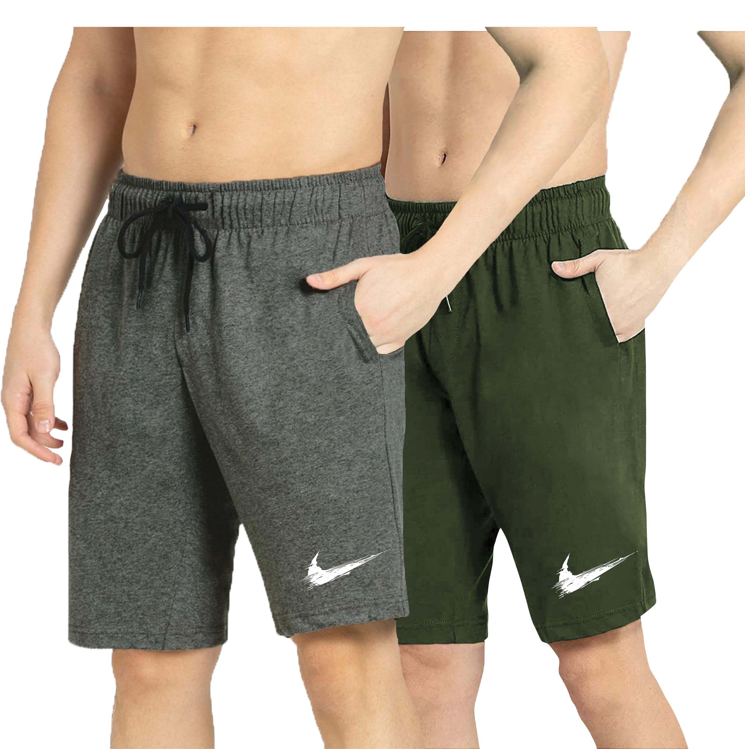 West Gate Clothing Comfortable Plus Size Men's Cotton Shorts/Sleepwear/Available in XL,2XL,3XL,4XL & 5XL/Stylish Men’s Shorts Combo