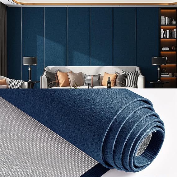 QTQHOME Self Adhesive Peel and Stick Wallpaper,Thick Linen Textured