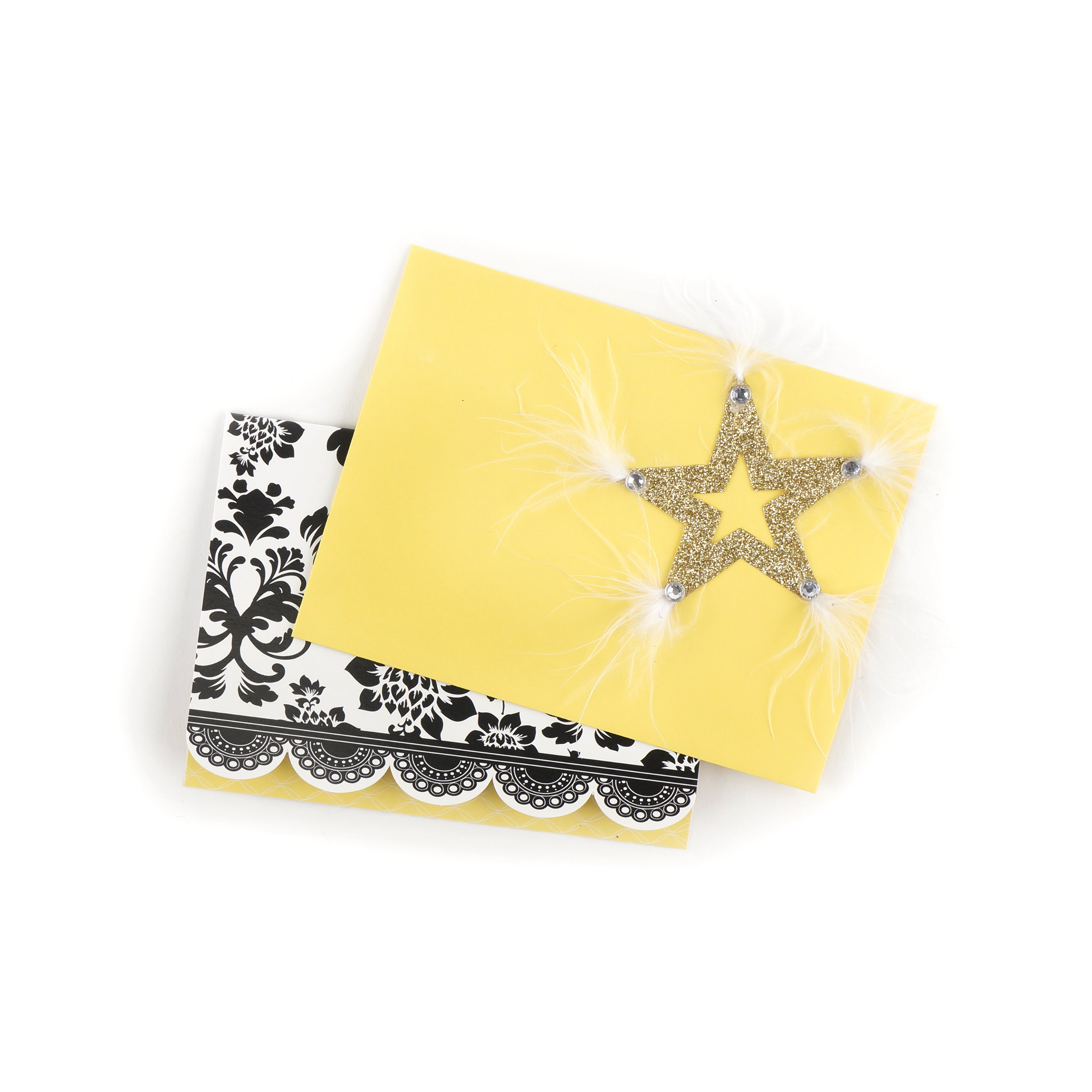 Zucker Plumes Products Feather Stickers, Paillettes étoiles, Or/Argent/Blanc