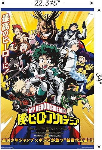 Miniatura 3 de Trends International My Hero Academia - Póster de pared de arte clave, 22.375 x 34 pulgadas, paquete de póster y clip