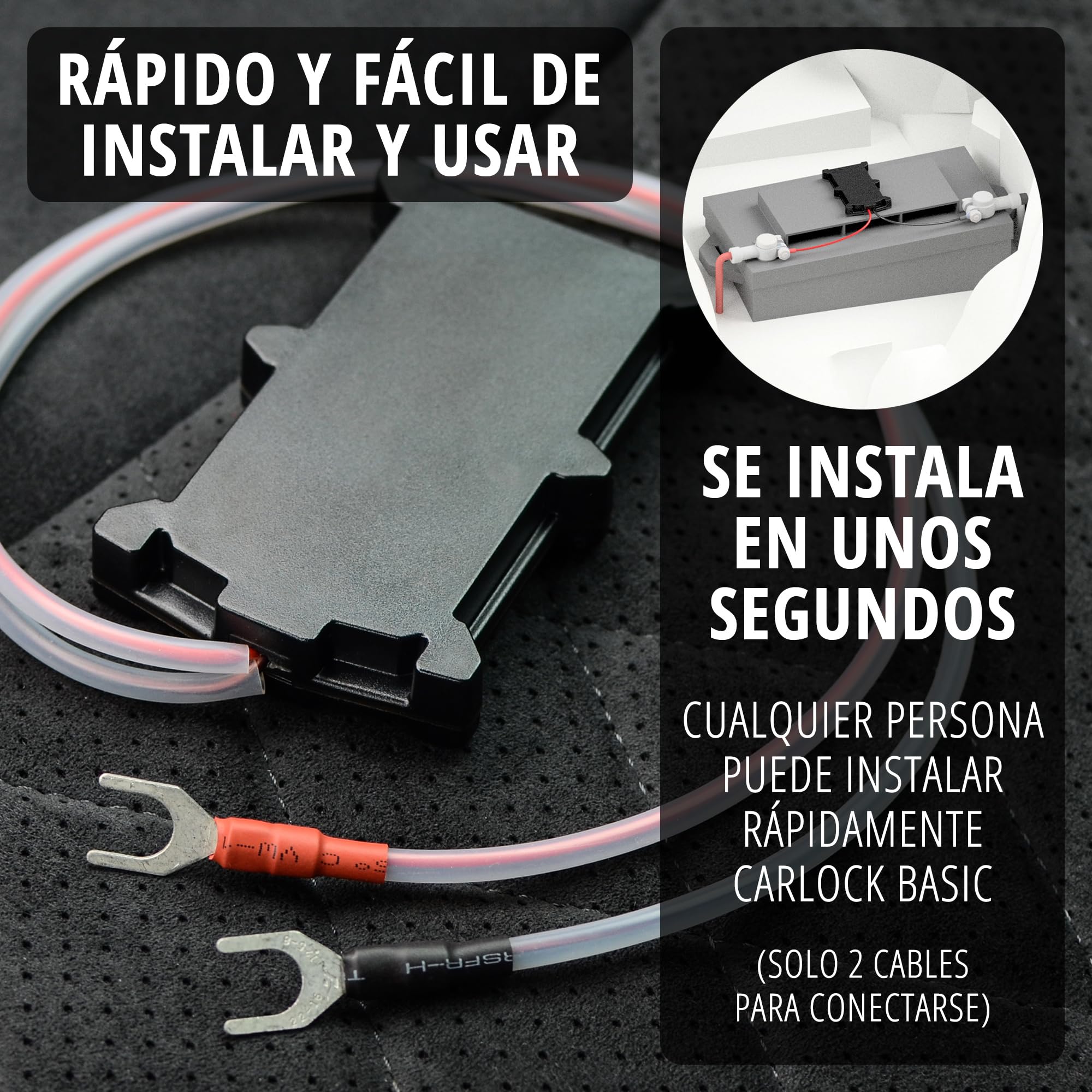 CARLOCK Basic GPS Coche Localizador, Alarma para Coche y Antirrobo Coche. Rastreador GPS en Tiempo Real, Notifica Inmediatamente Vibraciones o Movimientos Sospechosos. Seguridad Completa del Coche