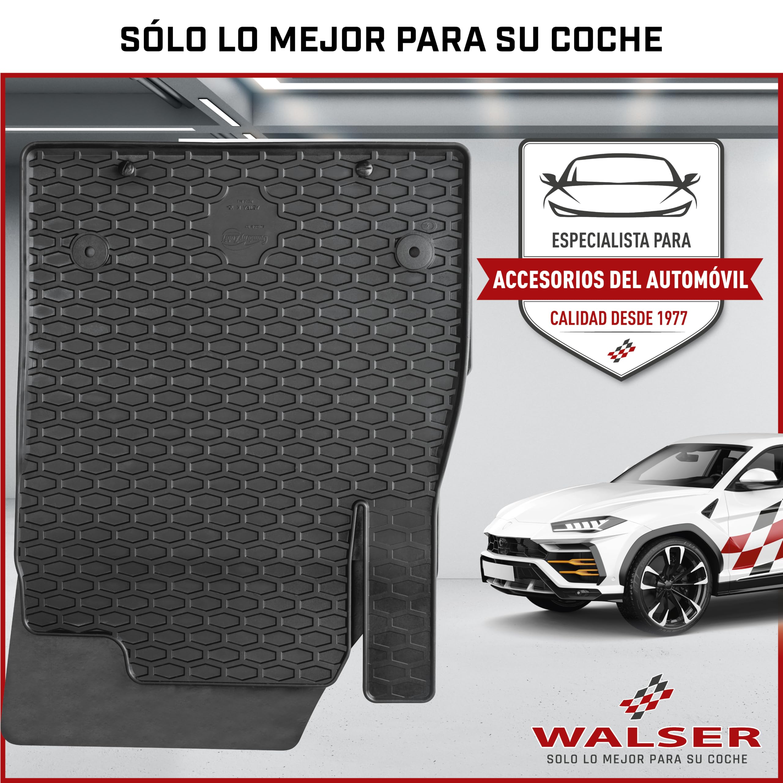 WALSER Alfombrillas de goma a medida DirtGuard compatible con Citroen Jumper II/Fiat Ducato/Peugeot Boxer 2006-Hoy, Opel Movano C 2021-Hoy
