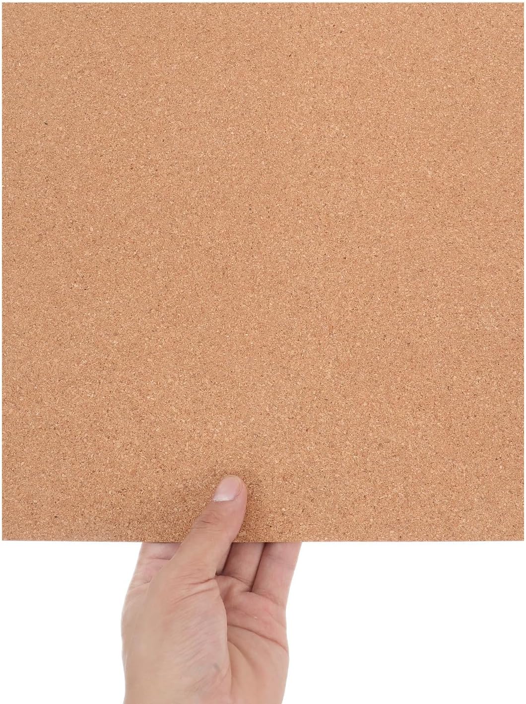 8pcs Khaki Cork Board Squares for Bulletin Boards Firm and Easy Installation for Office School or Home Wall Display and DIY Craft Projects