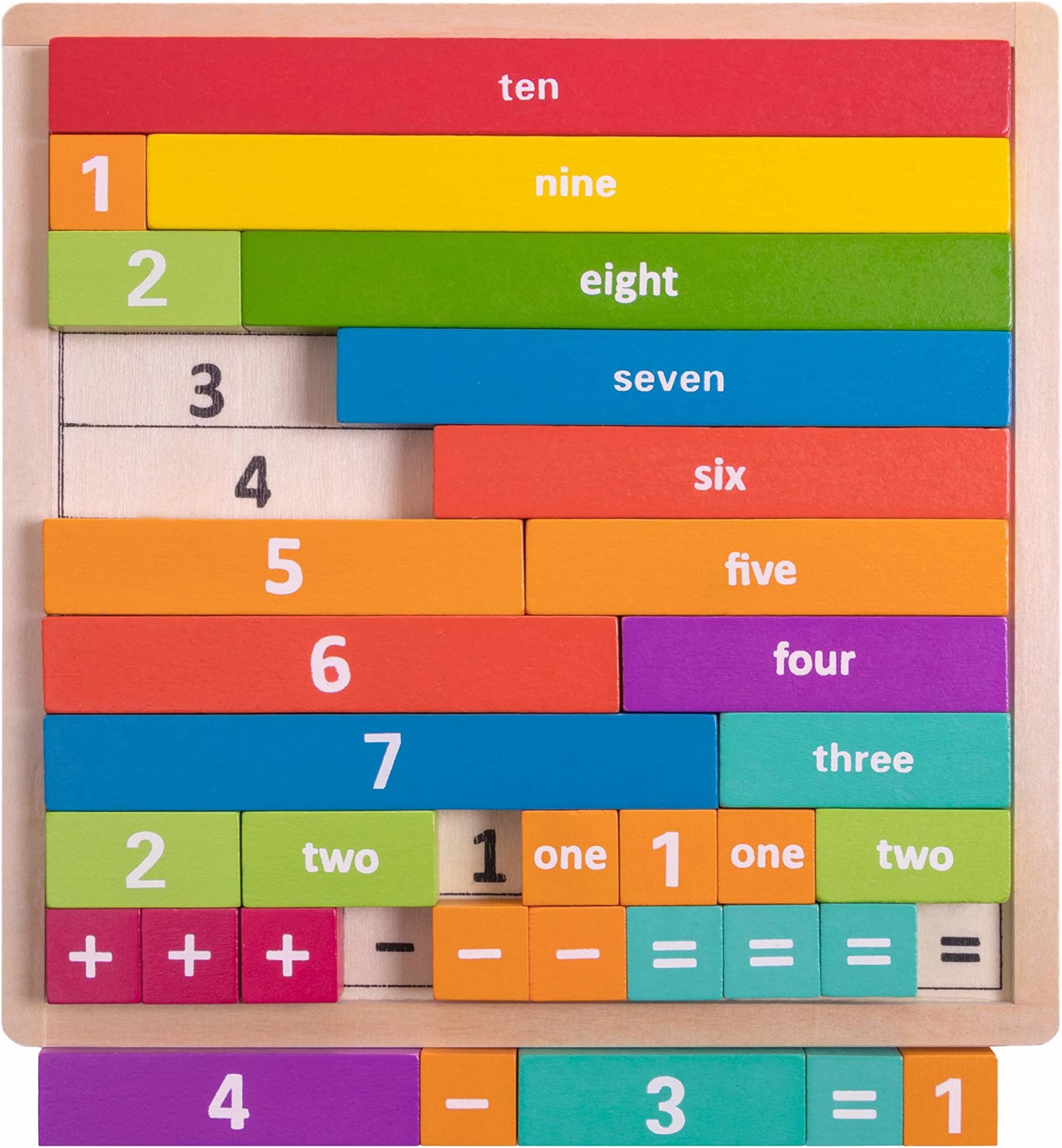 Professor Poplar's Astounding Arithmajig | Math Learning Jigsaw Cuisenaire Rods for Kids and Toddlers | STEM Tool for Teaching Spatial Reasoning and Basic Mathematics